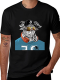 Cool Ram Crypto Tee - Black Cotton Graphic T-Shirt