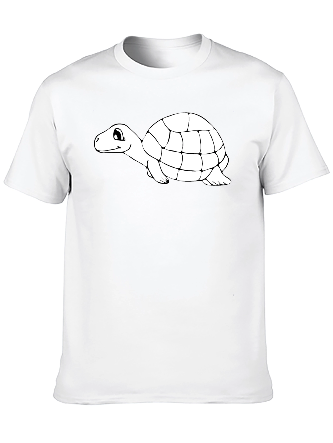 Turtle Graphic Tee - Black Cotton T-Shirt