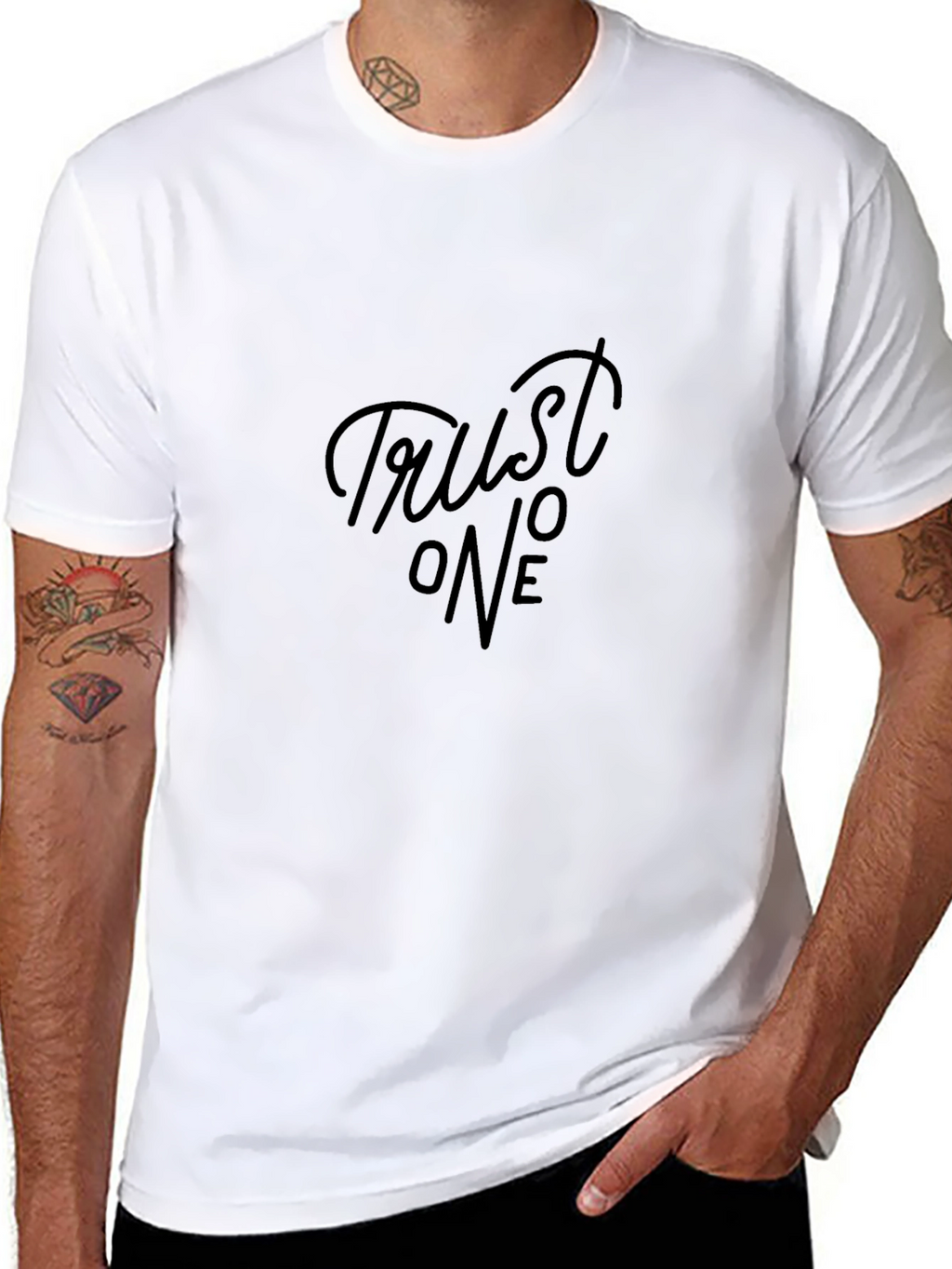 Trust No One Black Graphic Tee
