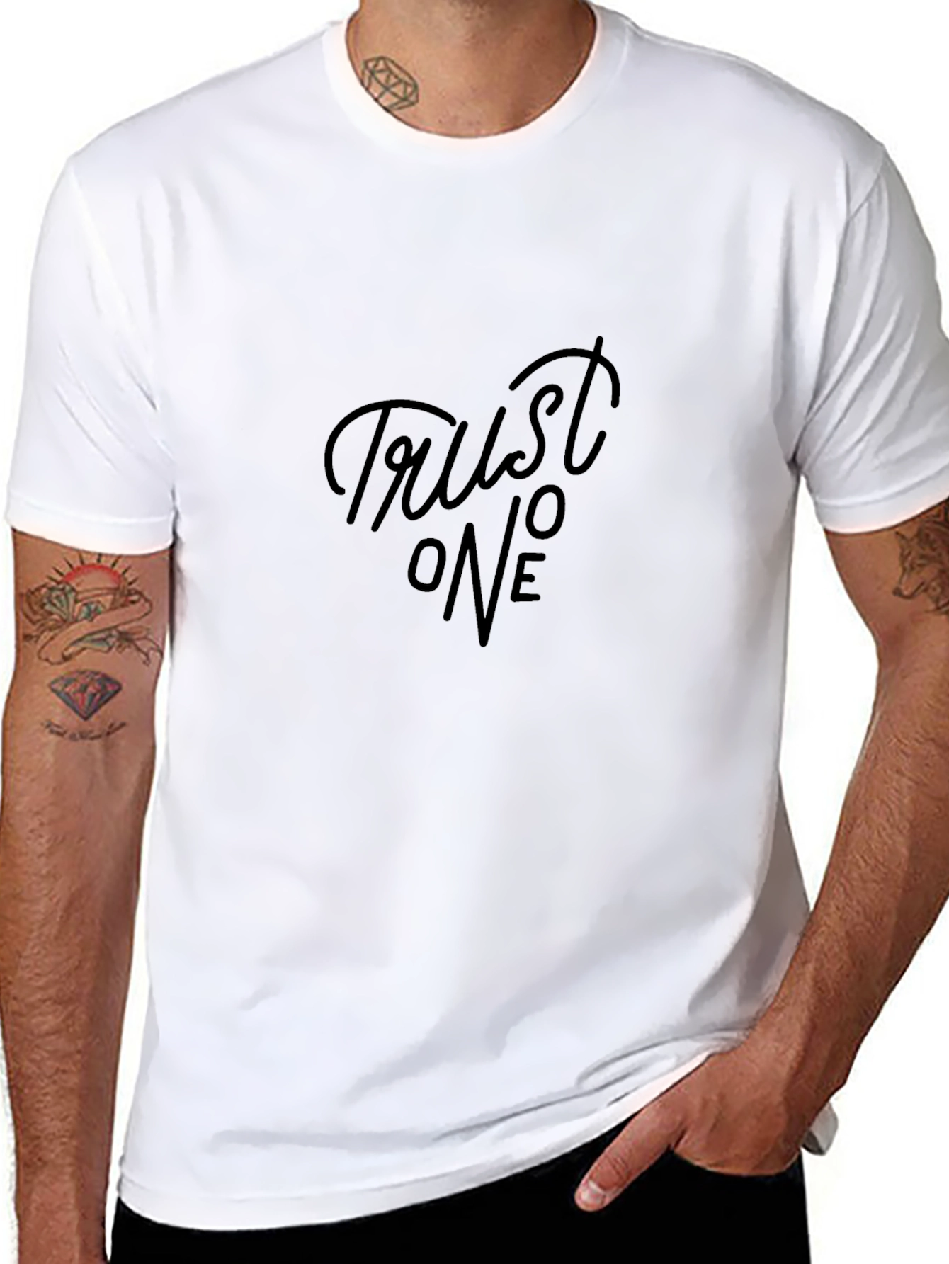 Trust No One Black Graphic Tee