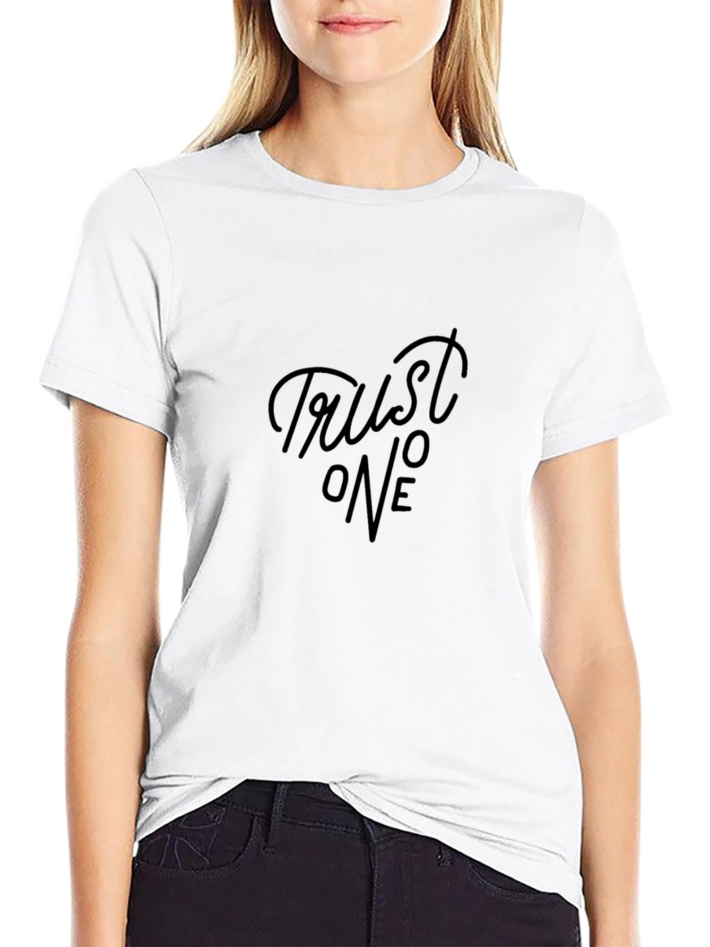Trust No One Black Graphic Tee