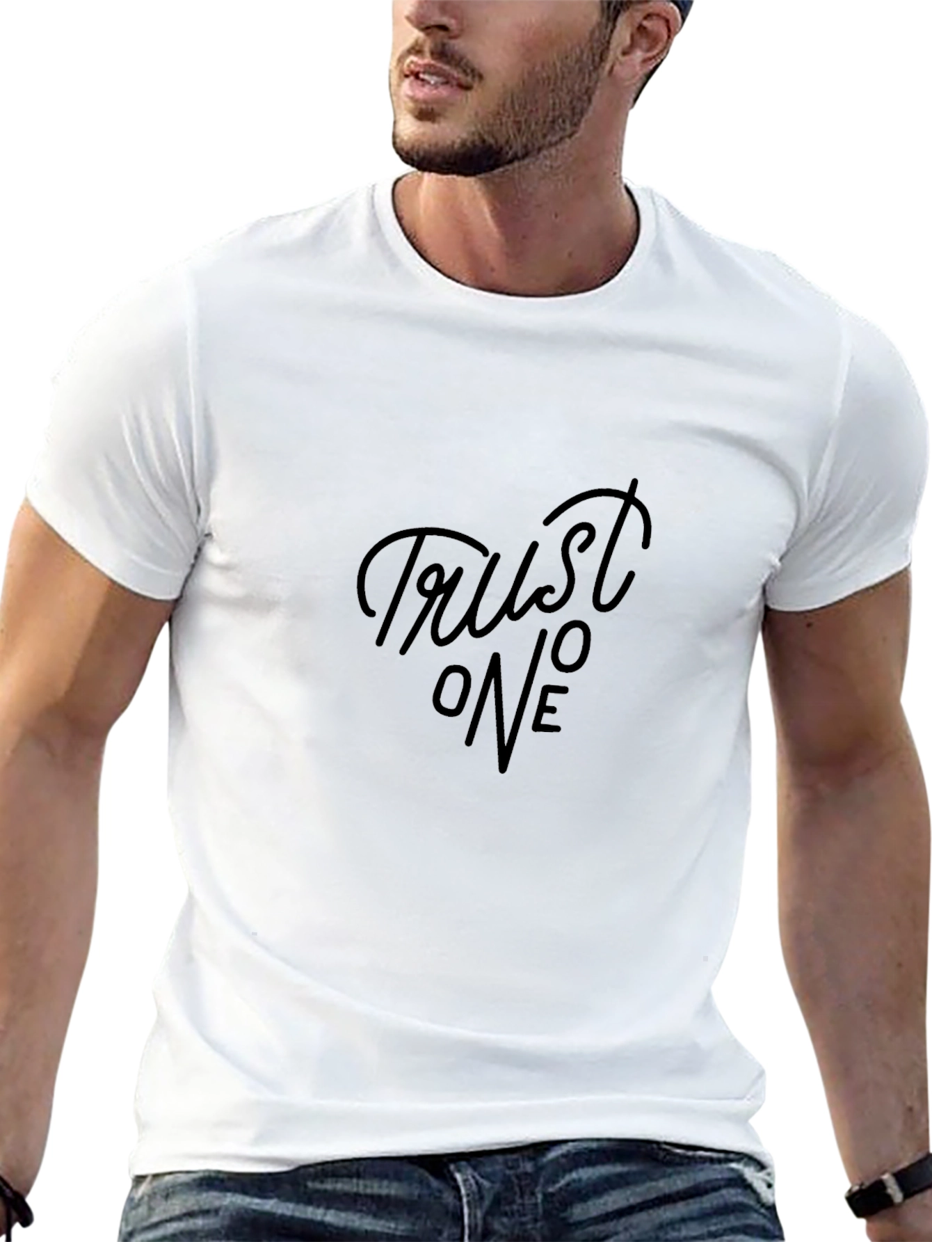 Trust No One Black Graphic Tee