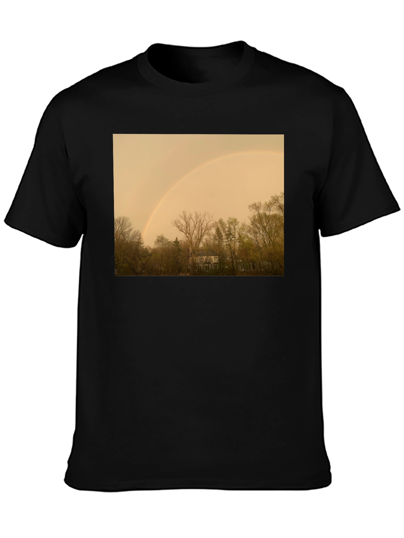 Rainbow Over Trees Graphic Tee - Classic Fit