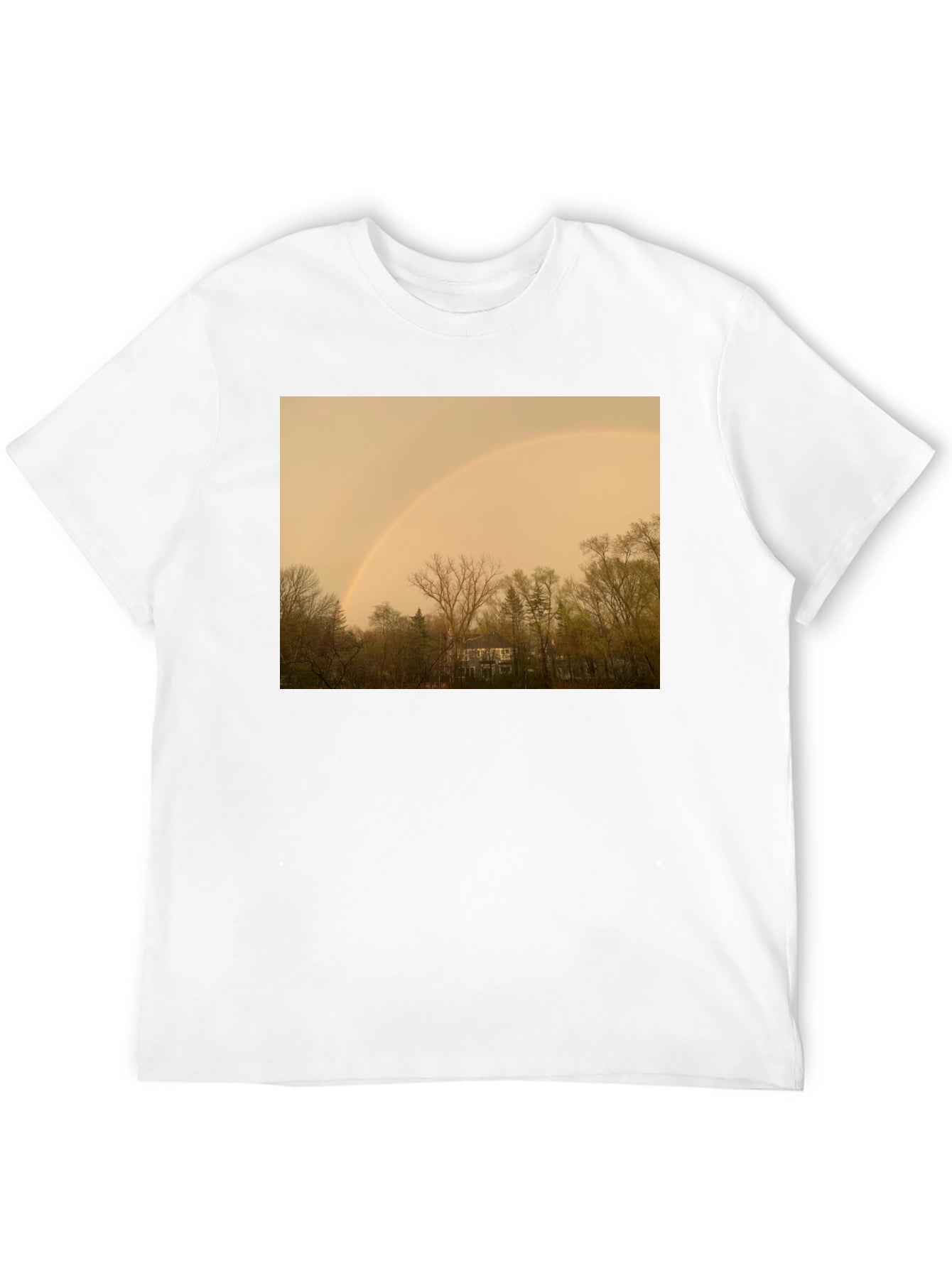 Rainbow Over Trees Graphic Tee - Classic Fit