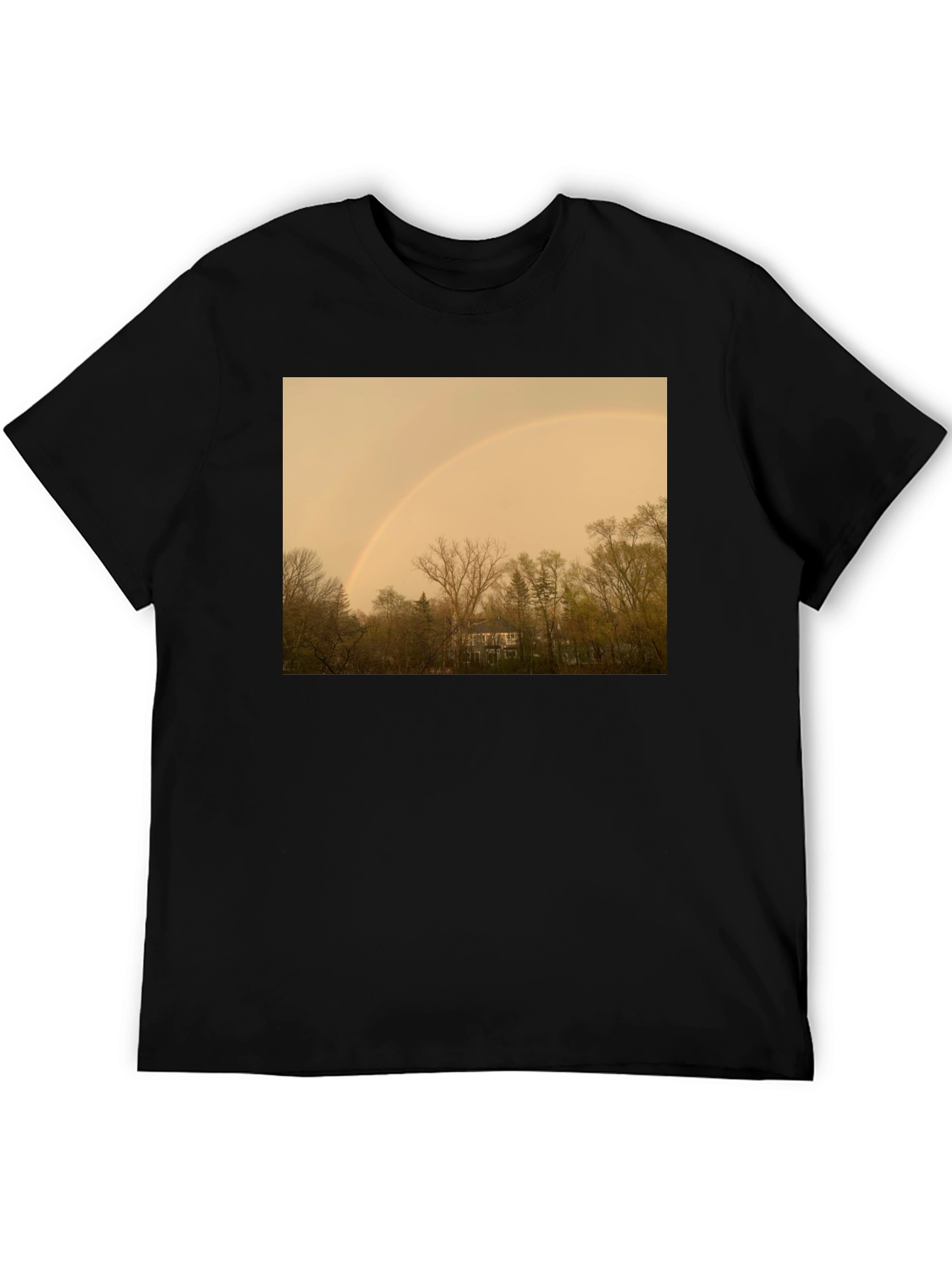 Rainbow Over Trees Graphic Tee - Classic Fit