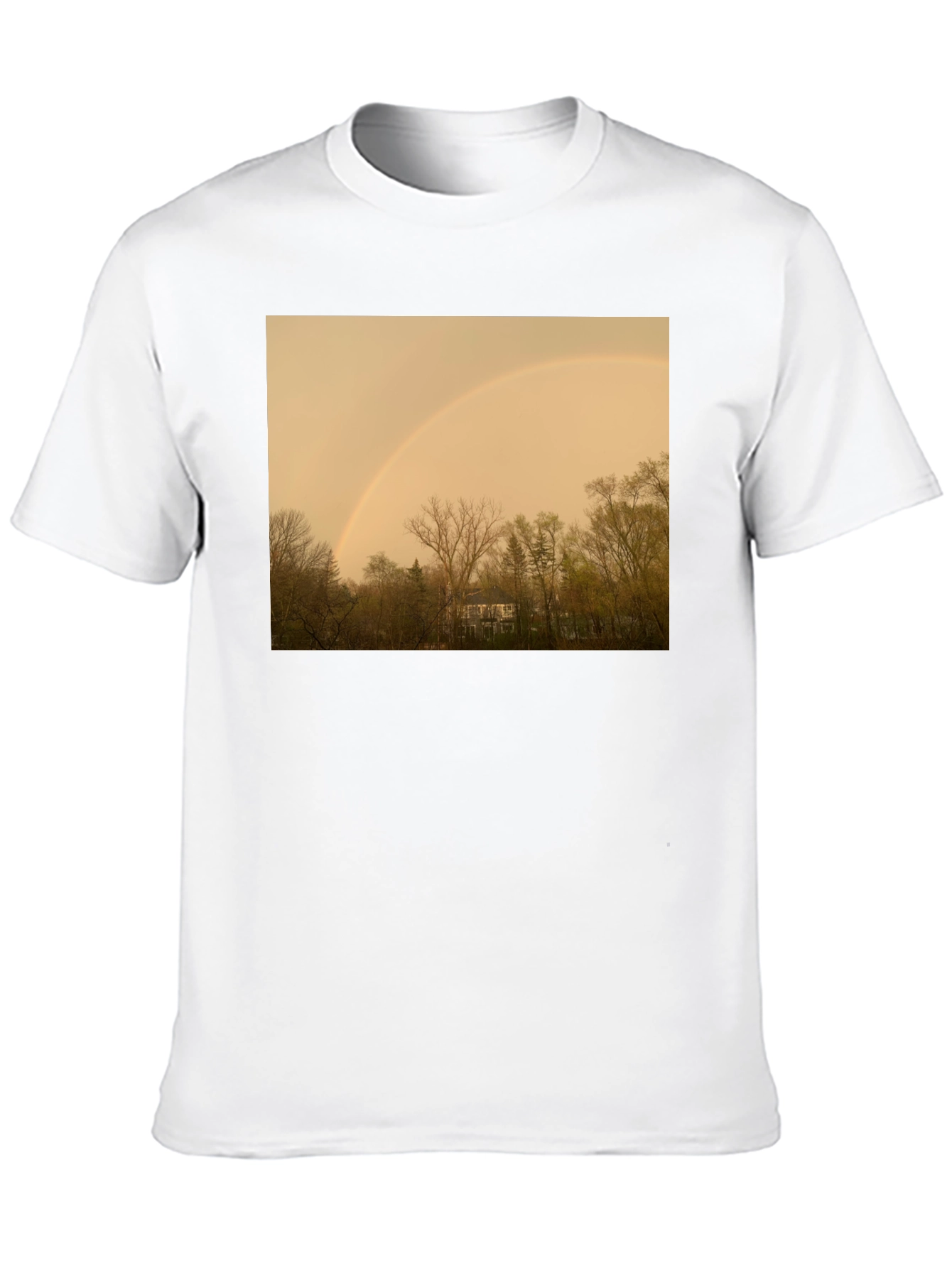 Rainbow Over Trees Graphic Tee - Classic Fit