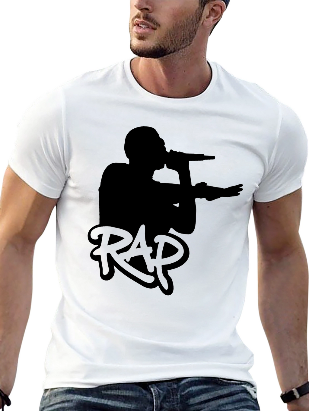 Black RAP Graphic T-Shirt - Music Lover Tee