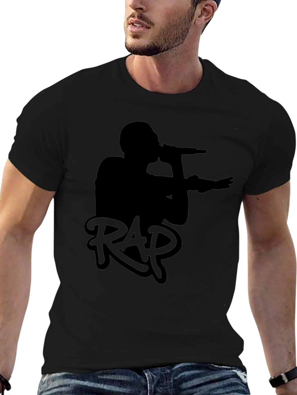 Black RAP Graphic T-Shirt - Music Lover Tee