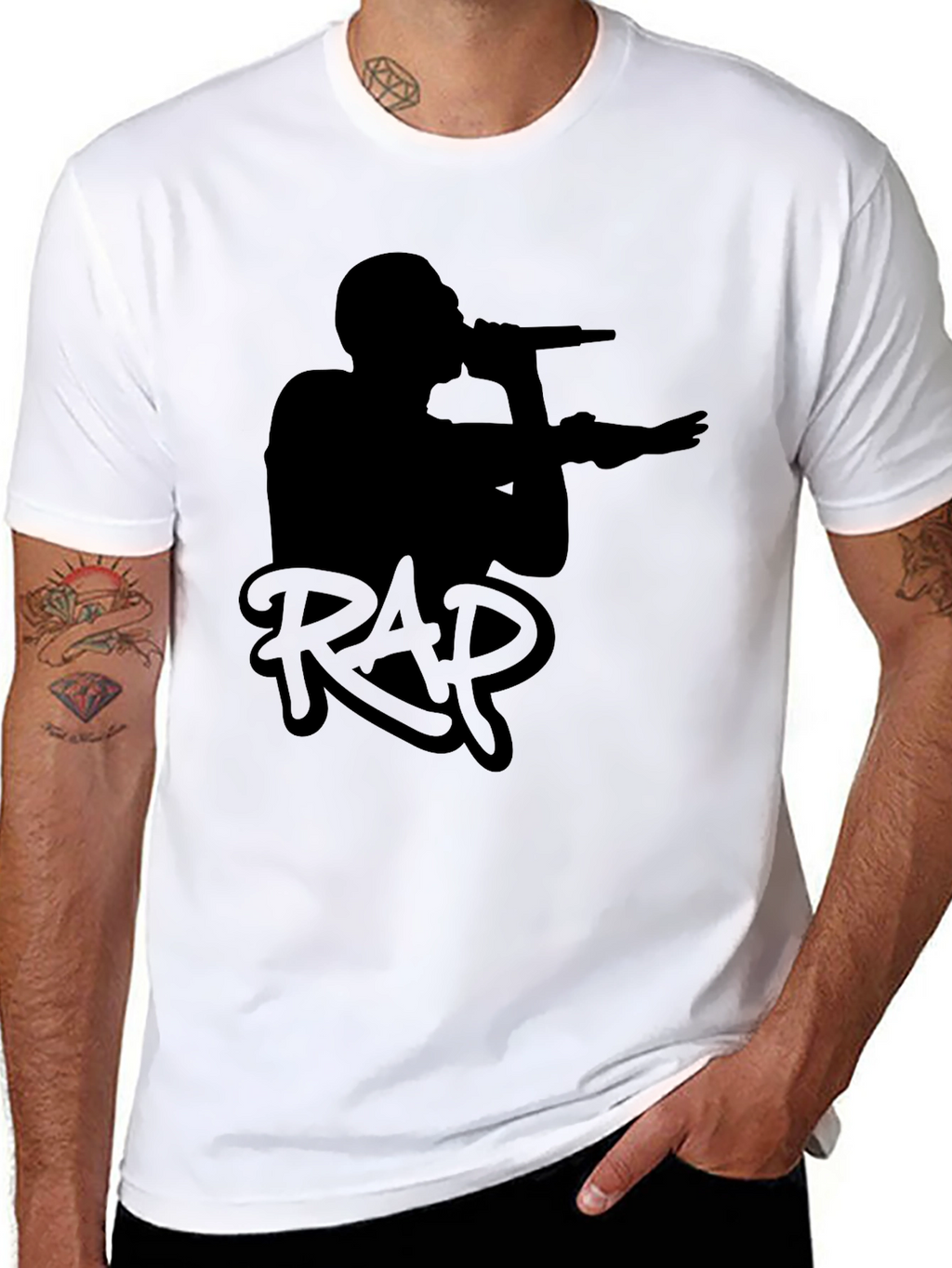 Black RAP Graphic T-Shirt - Music Lover Tee