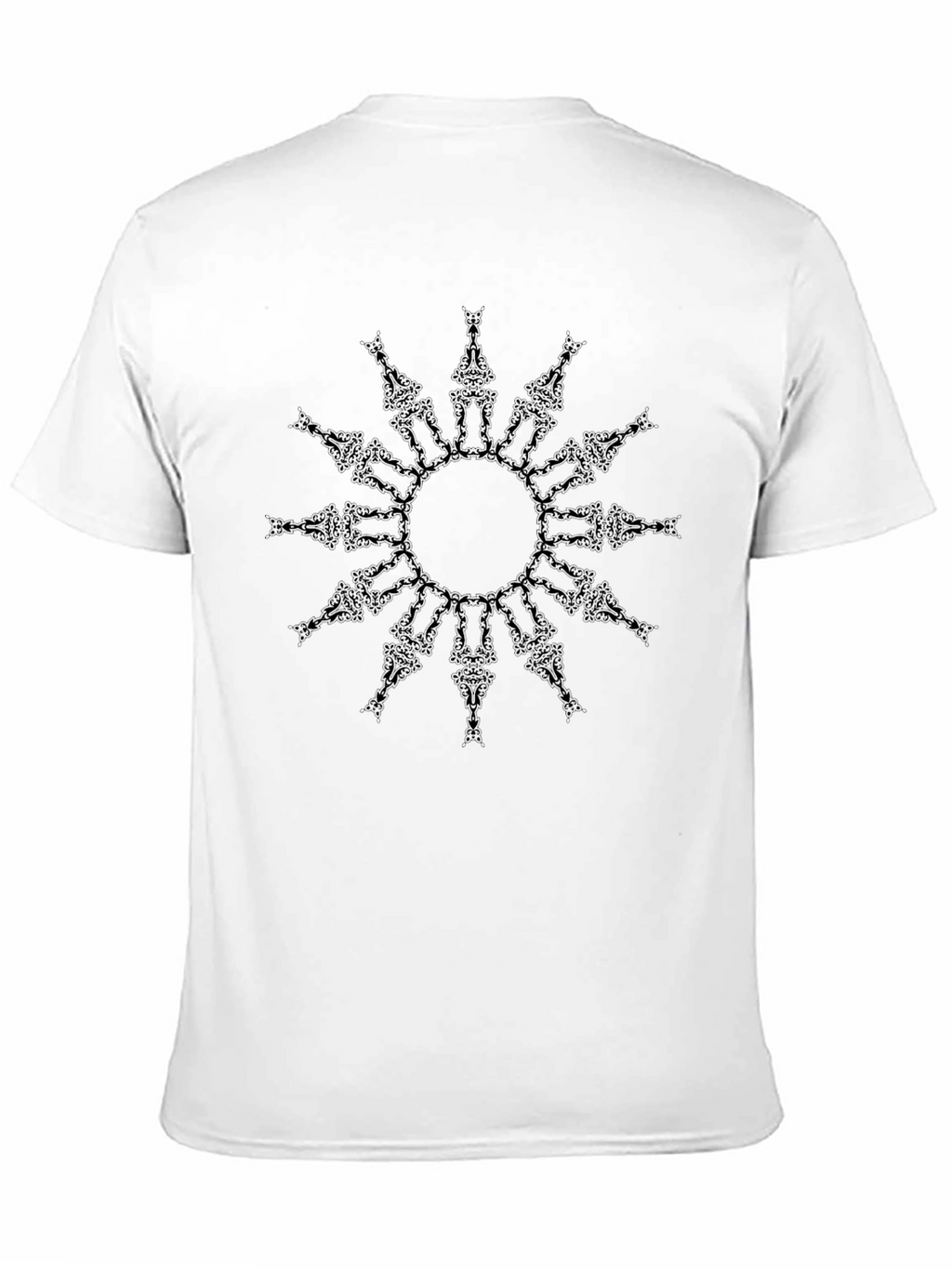 Unique Circle Patterned Black T-Shirt