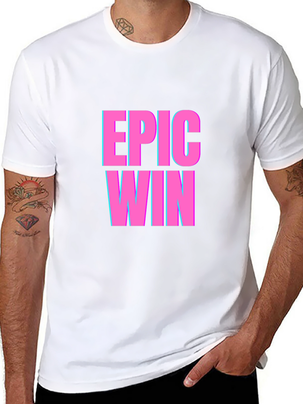 Epic Win Graphic T-Shirt - Black Casual Tee