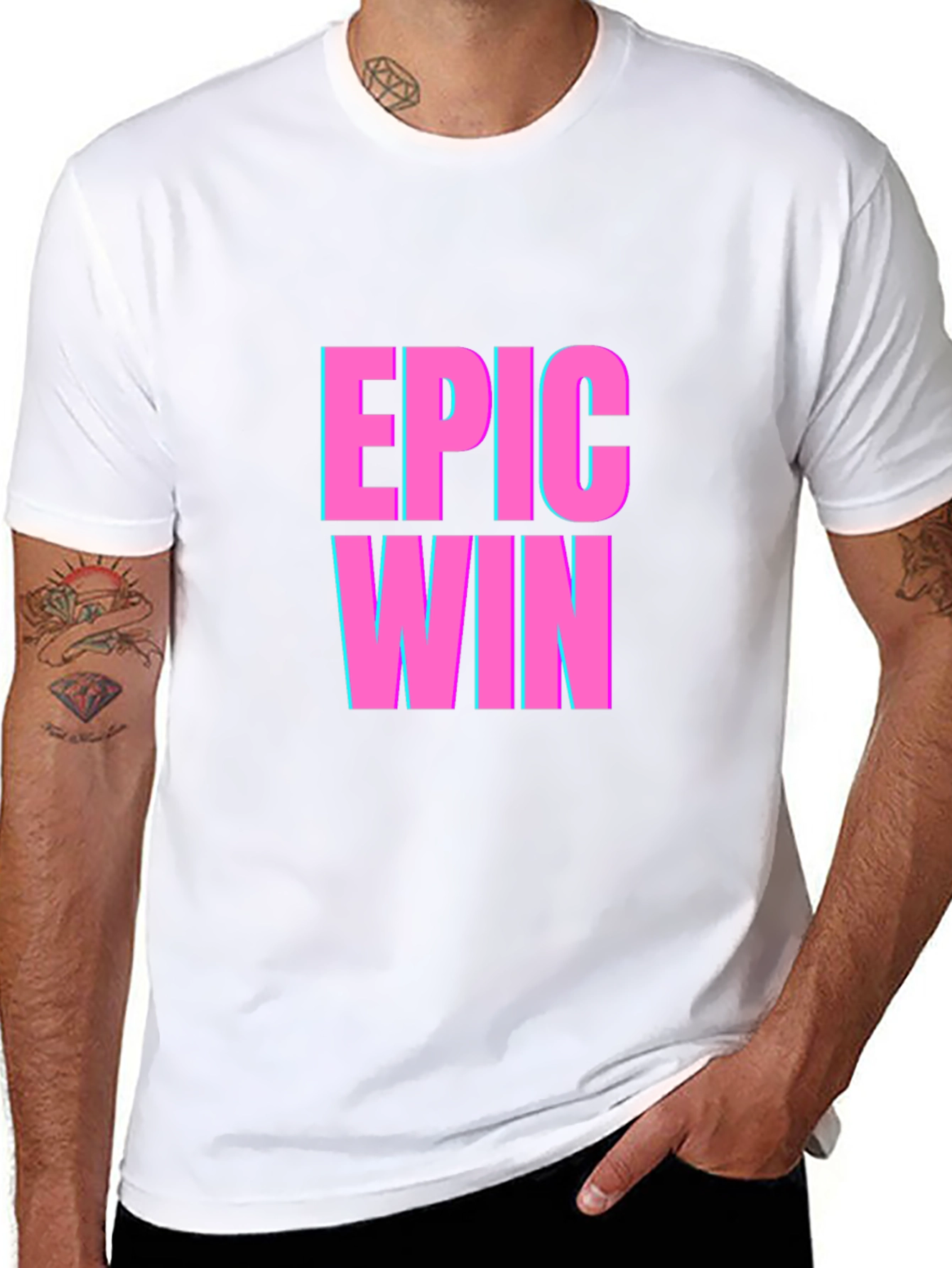 Epic Win Graphic T-Shirt - Black Casual Tee