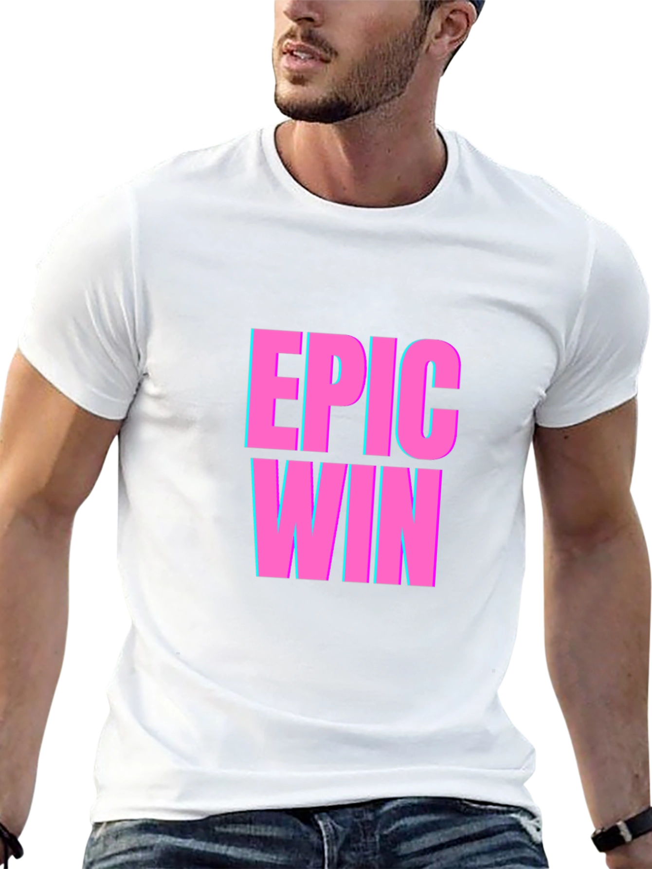 Epic Win Graphic T-Shirt - Black Casual Tee