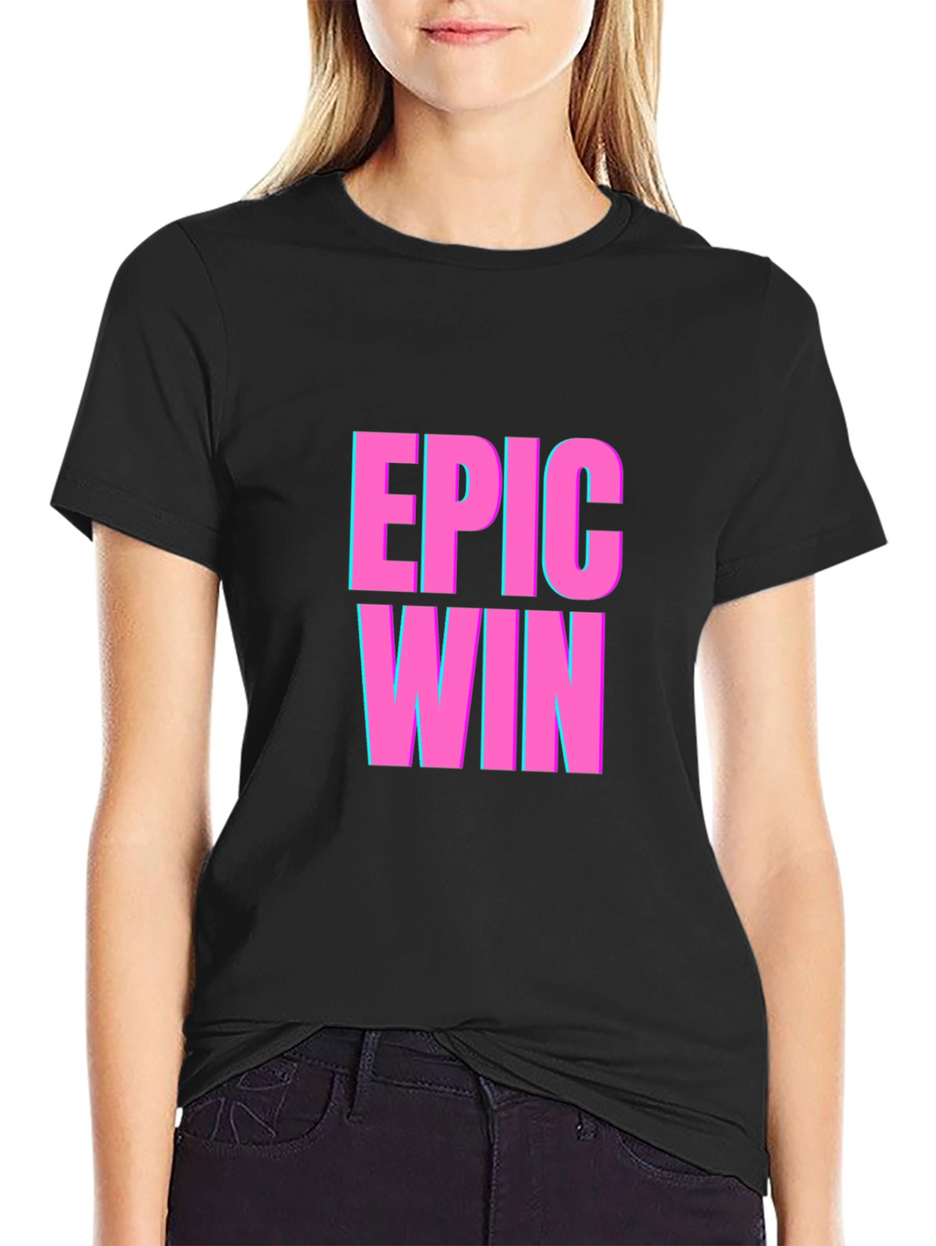 Epic Win Graphic T-Shirt - Black Casual Tee