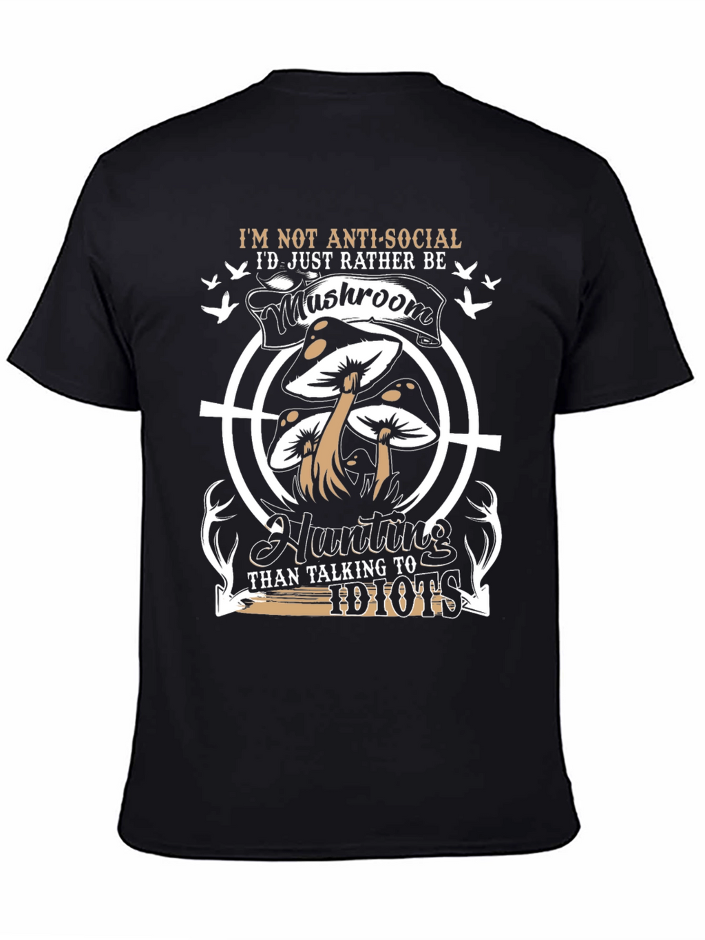 Mushroom Hunting Graphic T-Shirt - Anti-Social Tee
