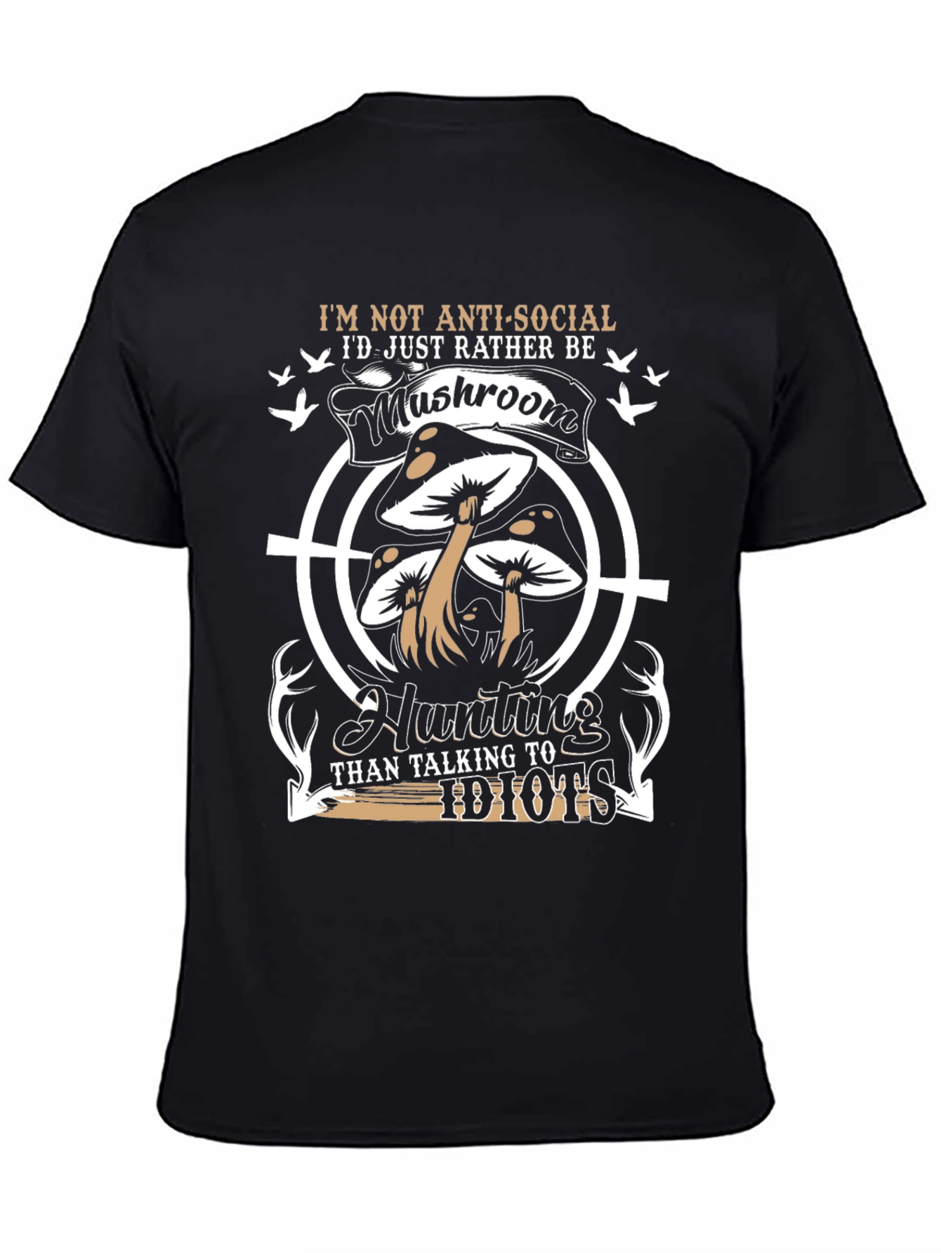 Mushroom Hunting Graphic T-Shirt - Anti-Social Tee