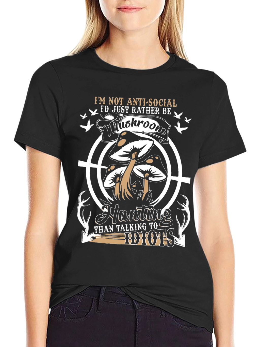 Mushroom Hunting Graphic T-Shirt - Anti-Social Tee