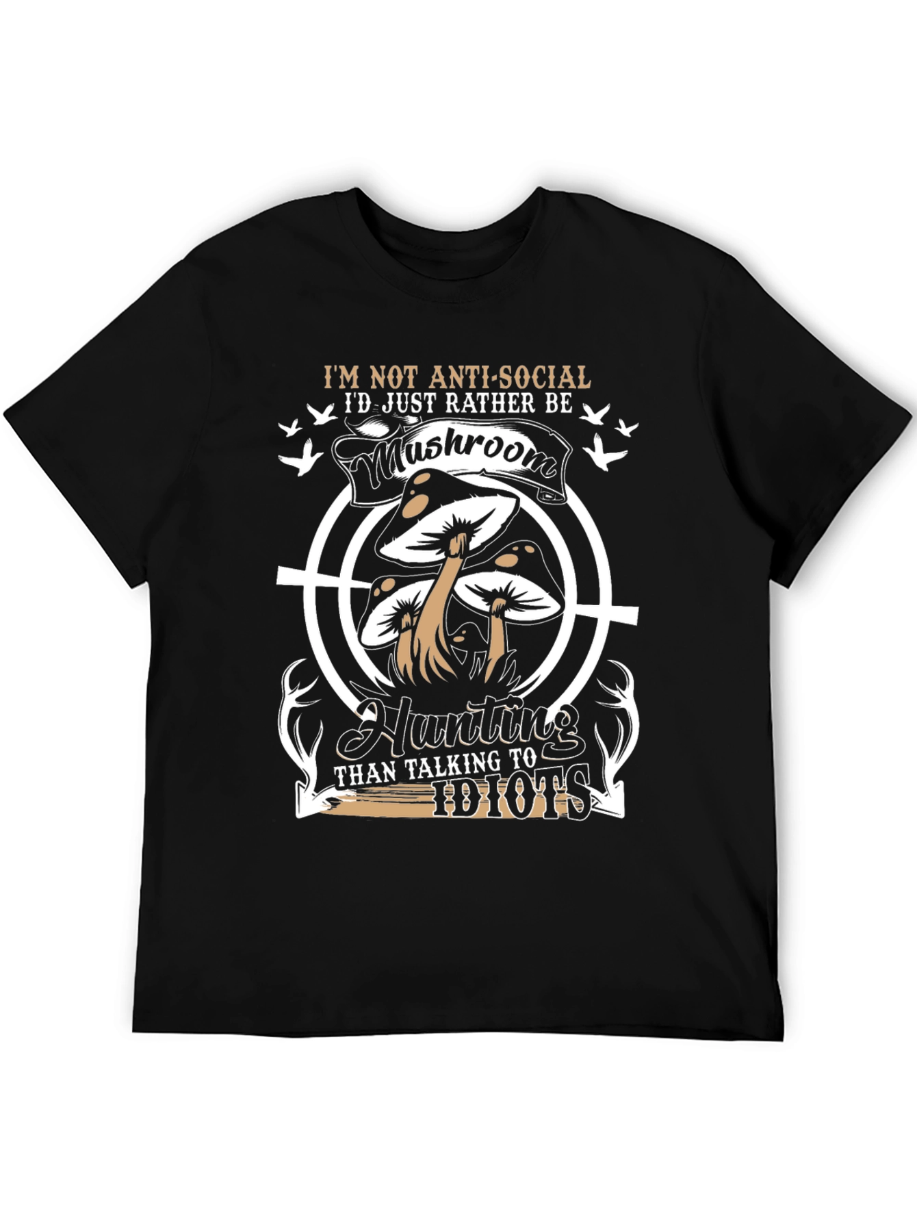 Mushroom Hunting Graphic T-Shirt - Anti-Social Tee