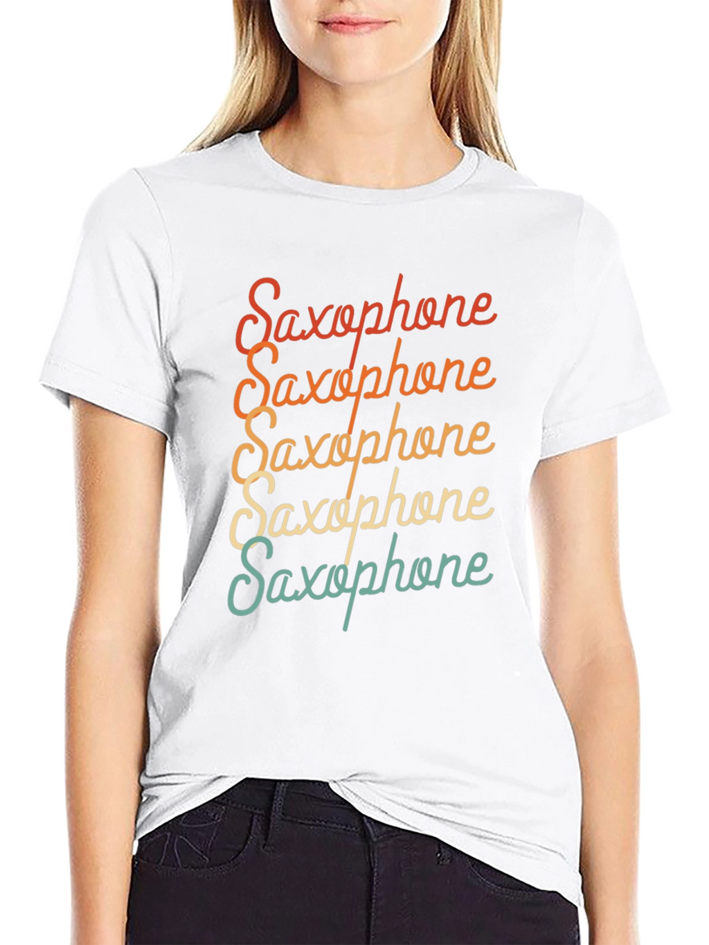 Retro Saxophone T-Shirt - Music Lover Tee