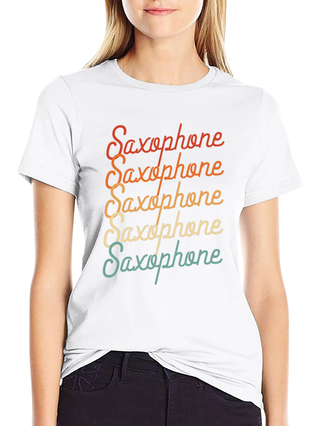 Retro Saxophone T-Shirt - Music Lover Tee