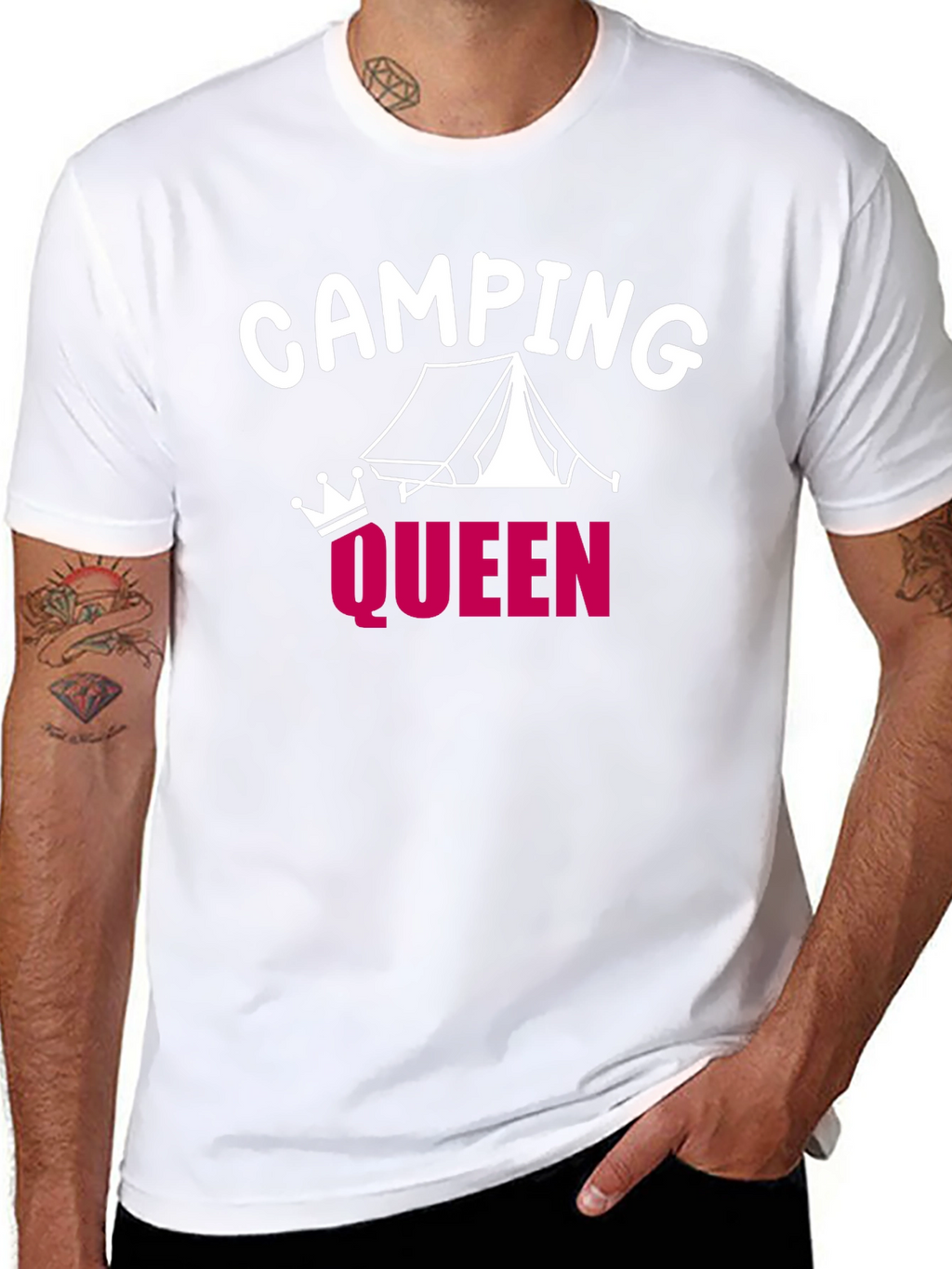 Camping Queen Black T-Shirt - Graphic Tee