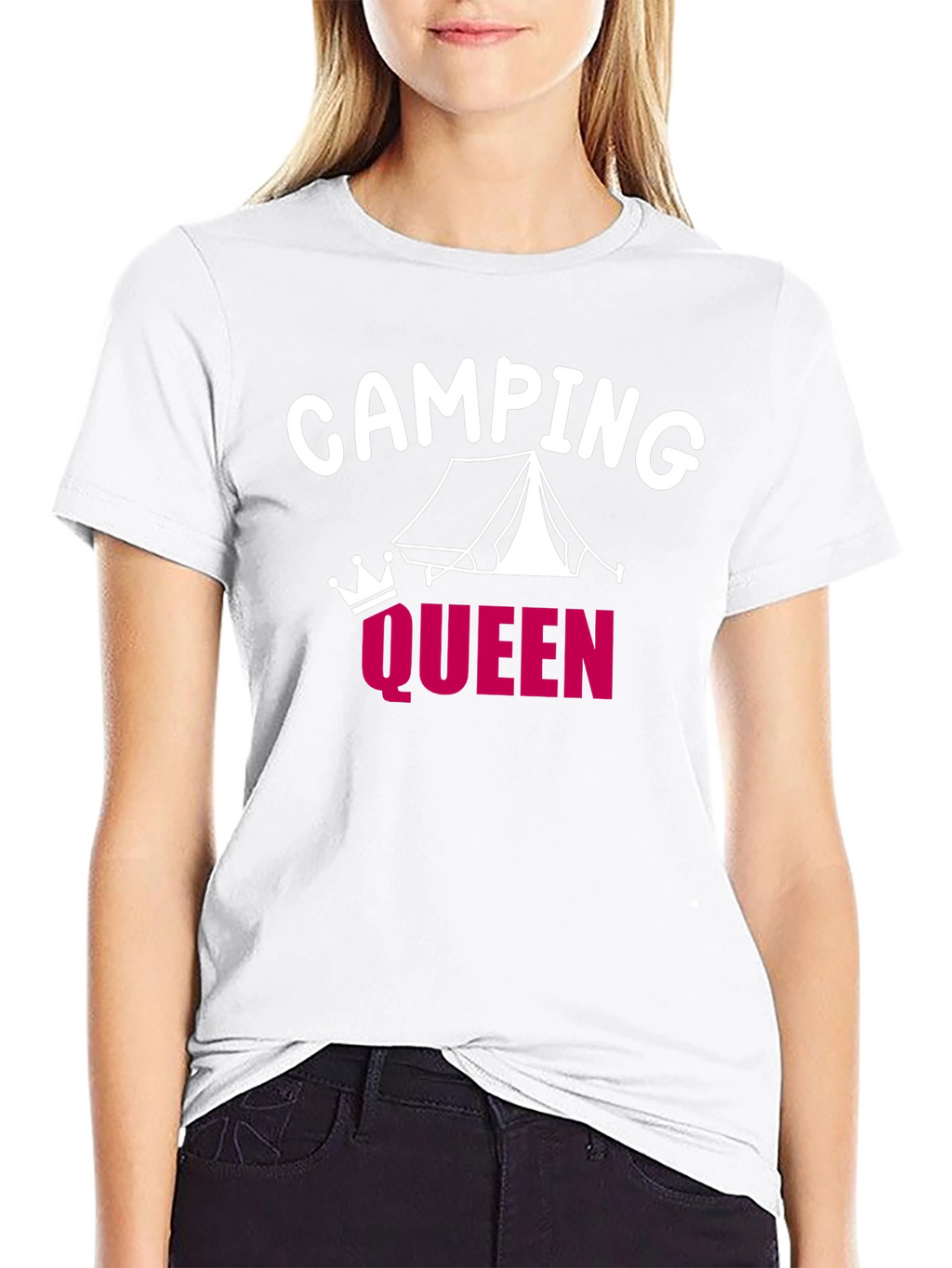 Camping Queen Black T-Shirt - Graphic Tee