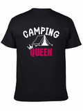 Camping Queen Black T-Shirt - Graphic Tee