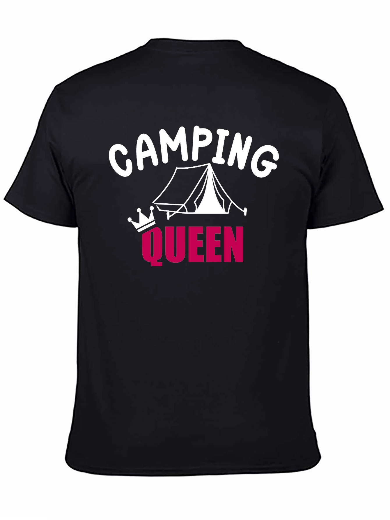 Camping Queen Black T-Shirt - Graphic Tee