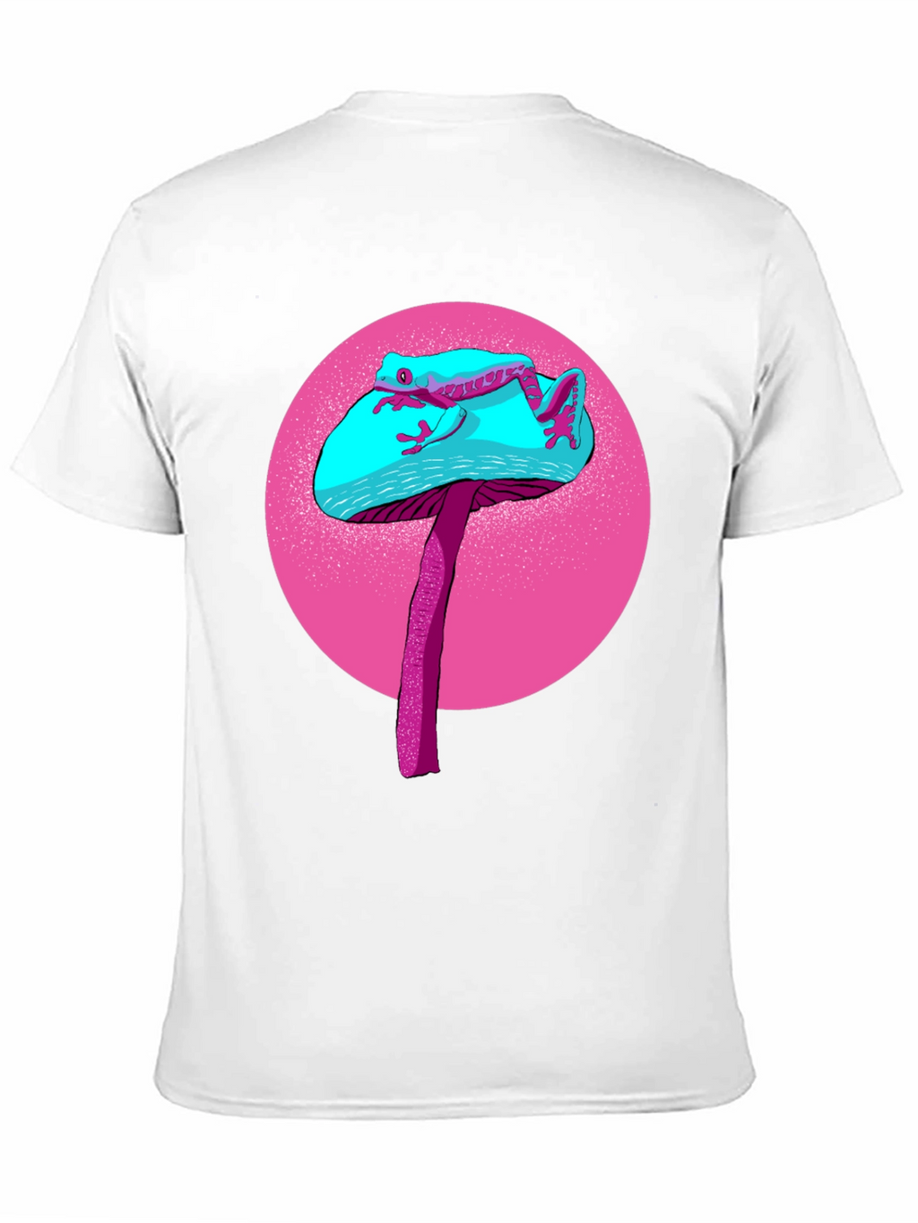 Frog on Mushroom Graphic Tee - Black