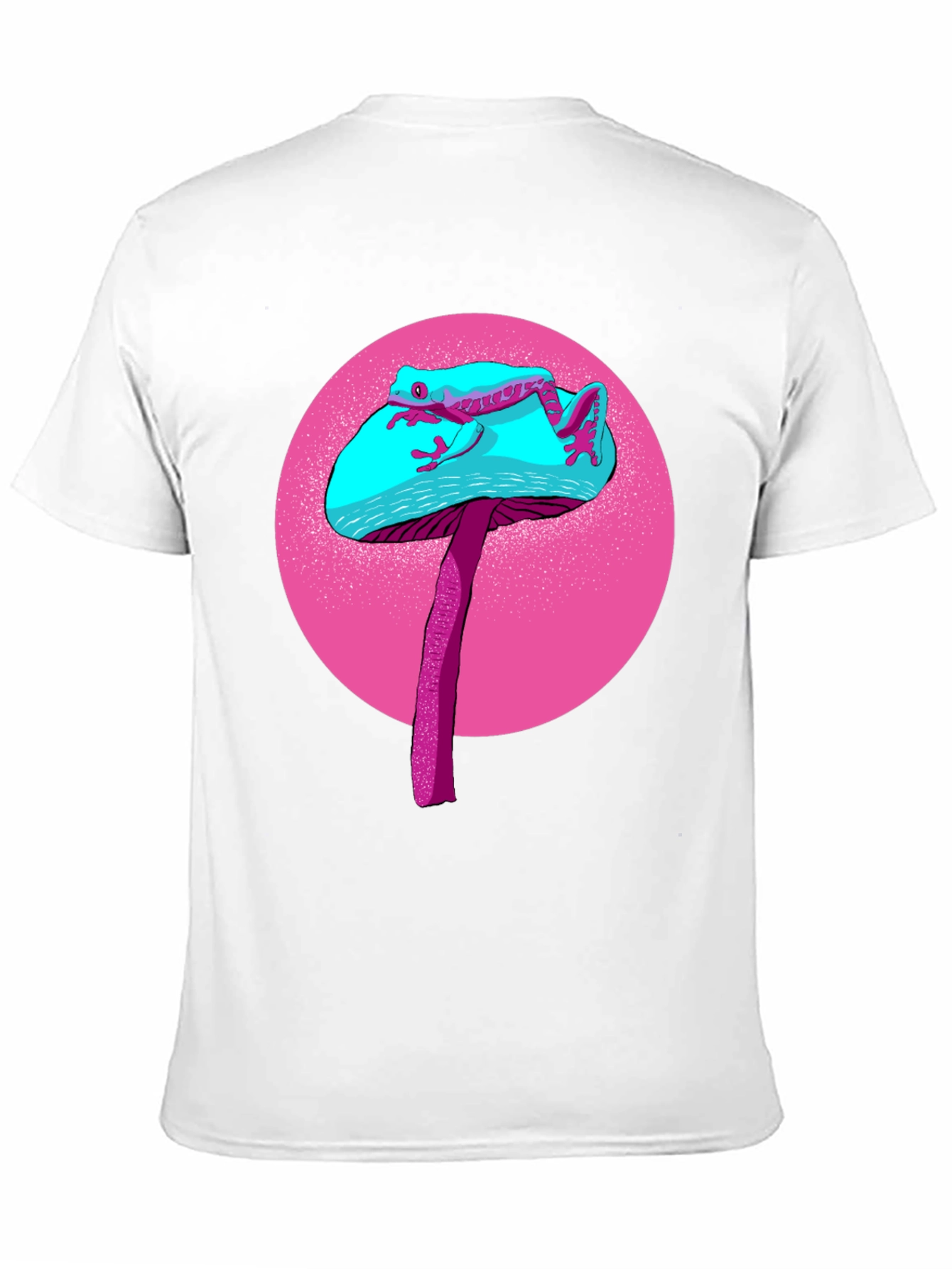 Frog on Mushroom Graphic Tee - Black