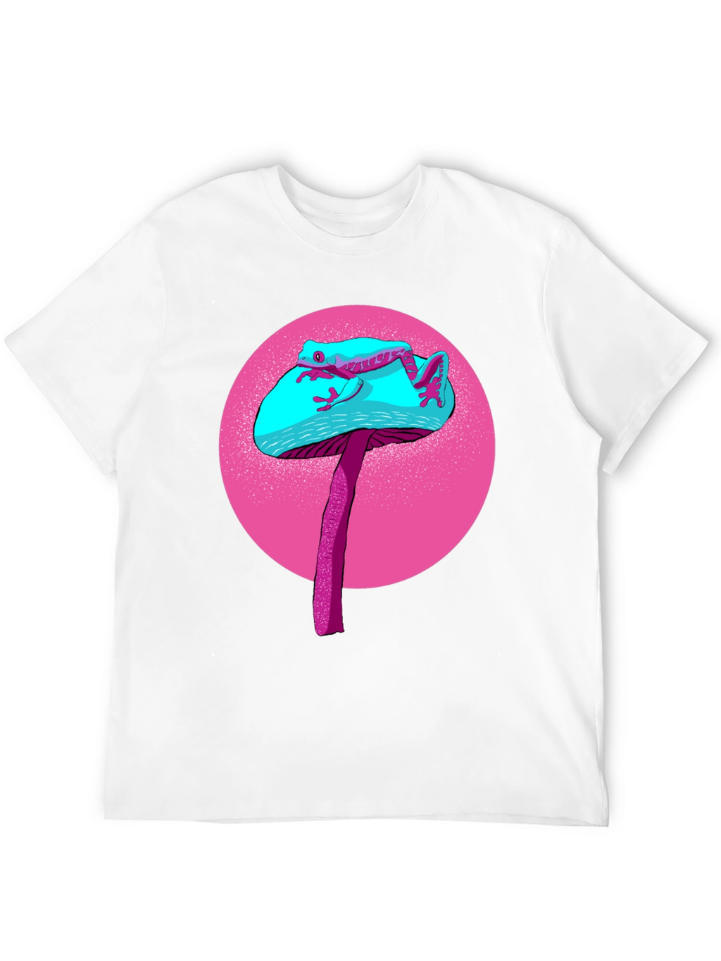 Frog on Mushroom Graphic Tee - Black