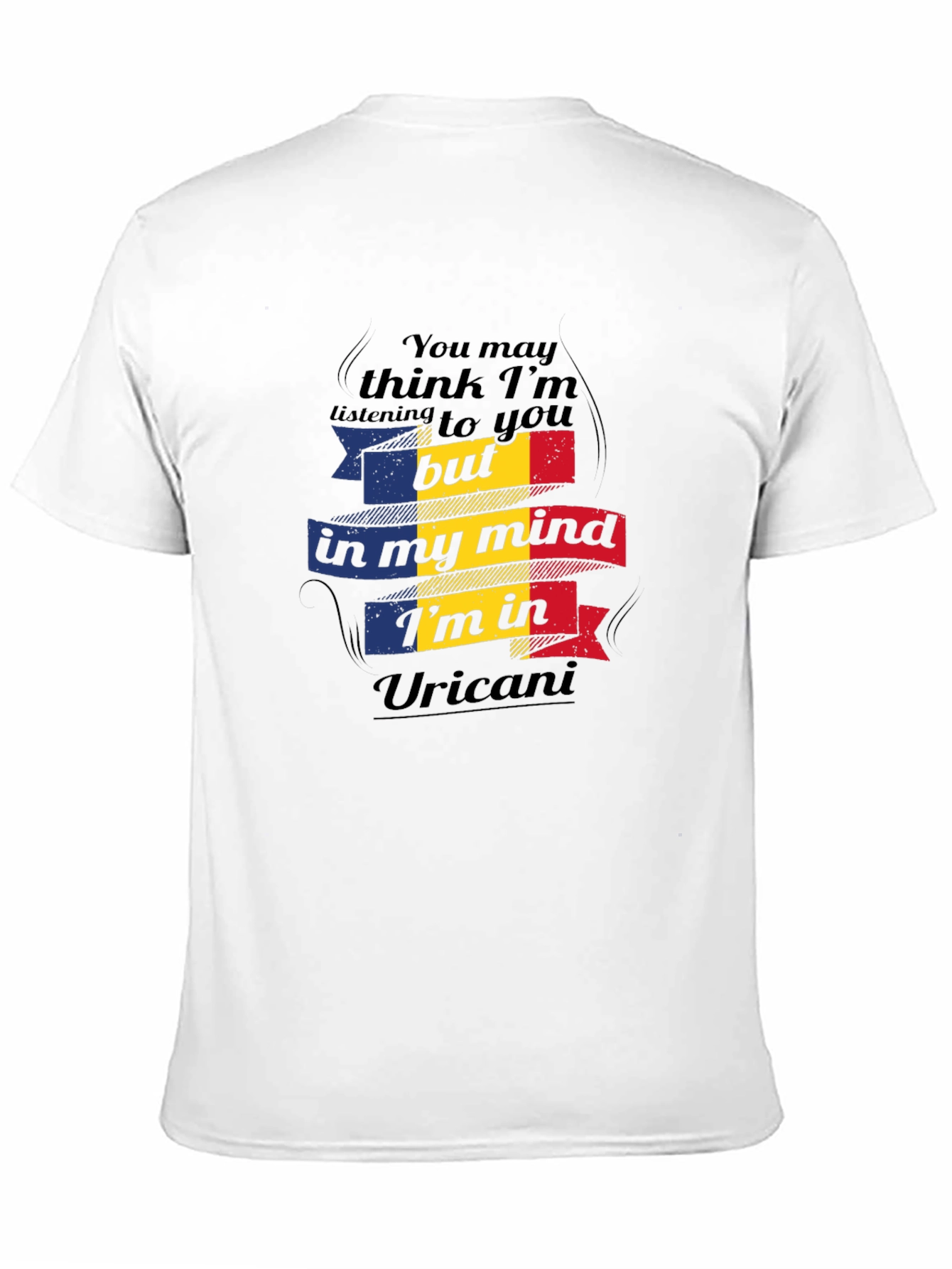 Uricani Romania Flag Novelty T-Shirt