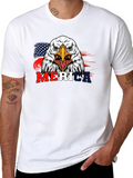 Patriotic Eagle Merica Graphic T-Shirt