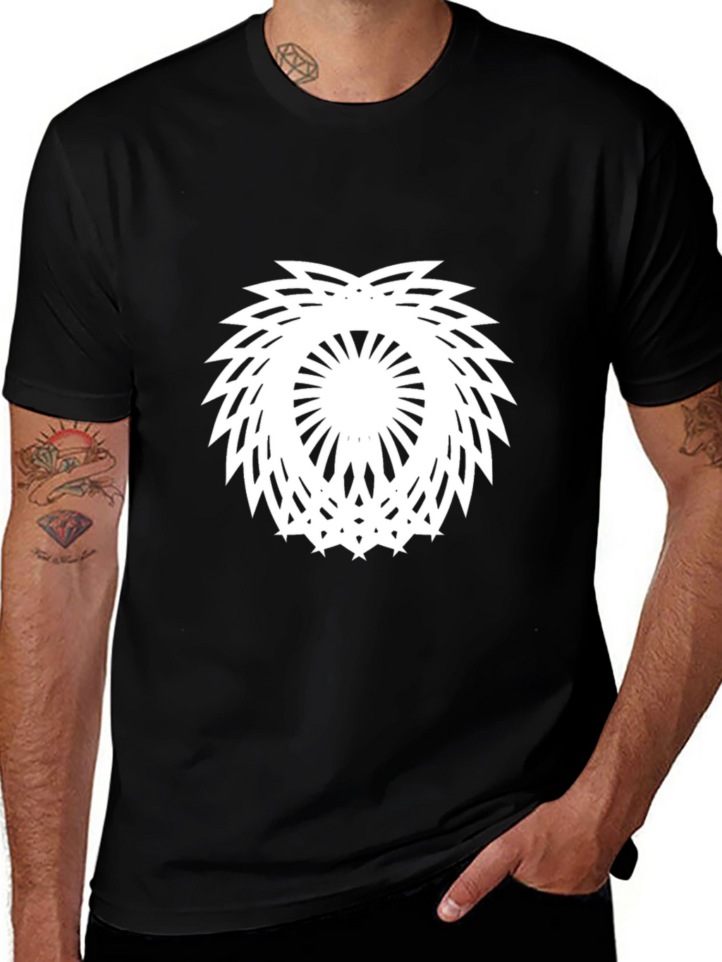 Modern Mandala Graphic Black T-Shirt