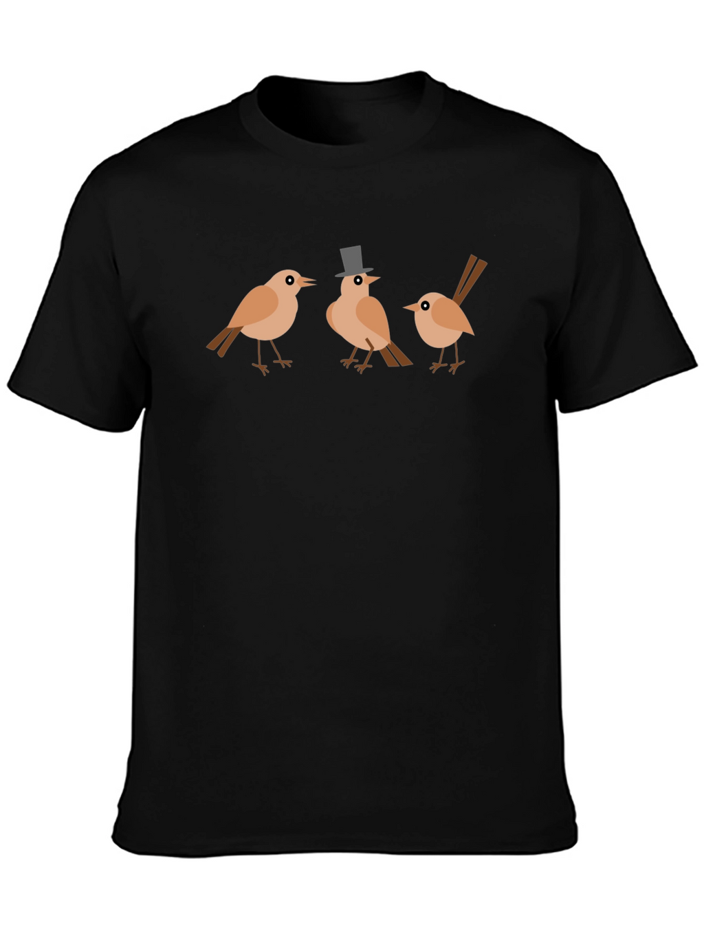Whimsical Bird Trio Graphic Tee