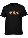 Whimsical Bird Trio Graphic Tee