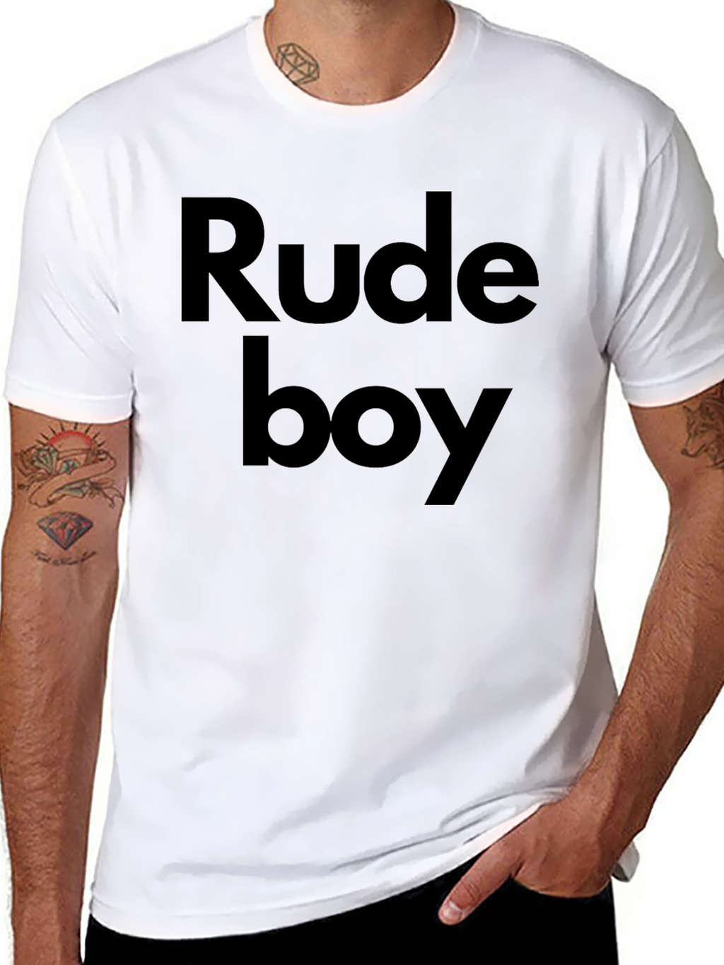 Rude Boy Graphic T-Shirt - Classic Crew Neck
