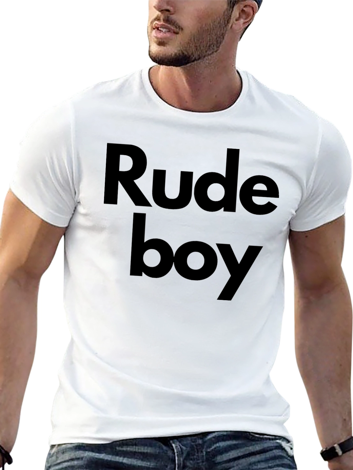 Rude Boy Graphic T-Shirt - Classic Crew Neck