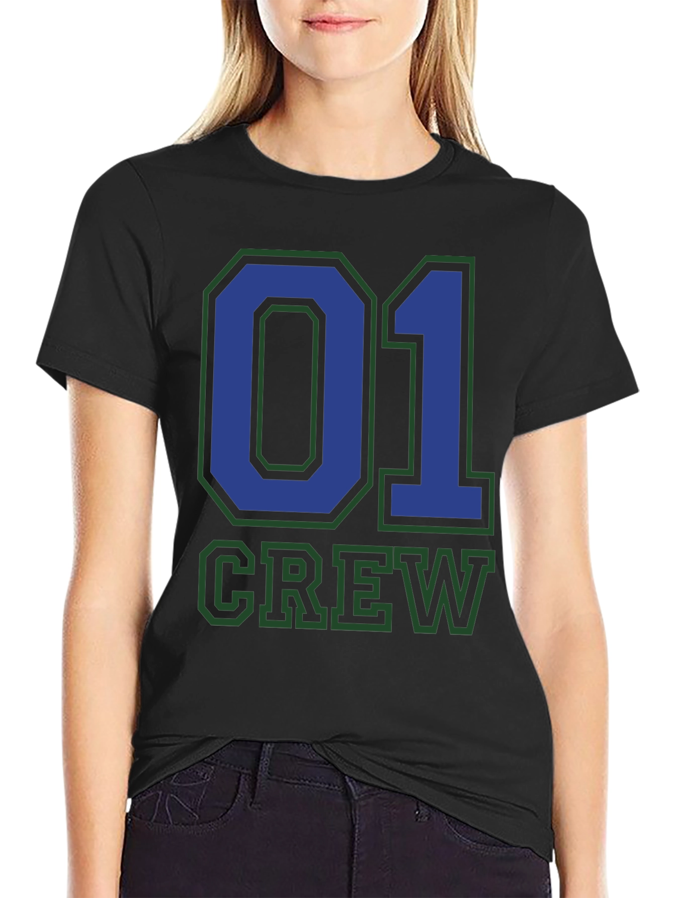 Crew 01 Graphic Tee - Black