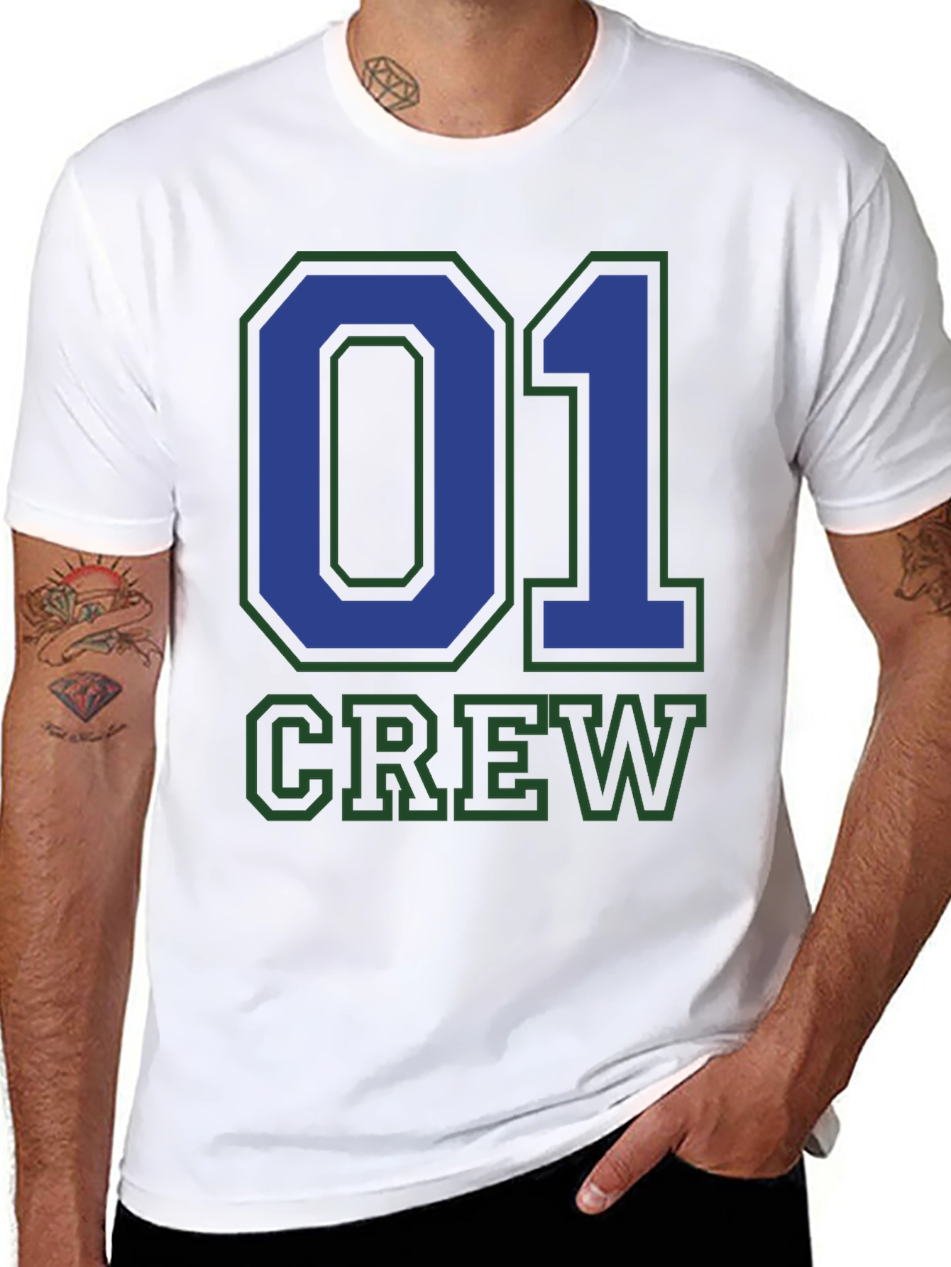 Crew 01 Graphic Tee - Black