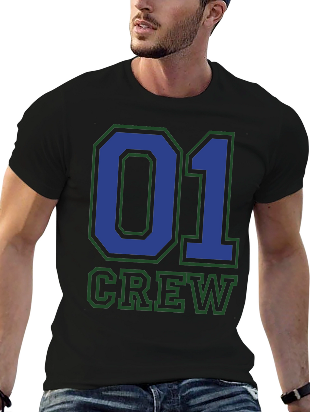 Crew 01 Graphic Tee - Black