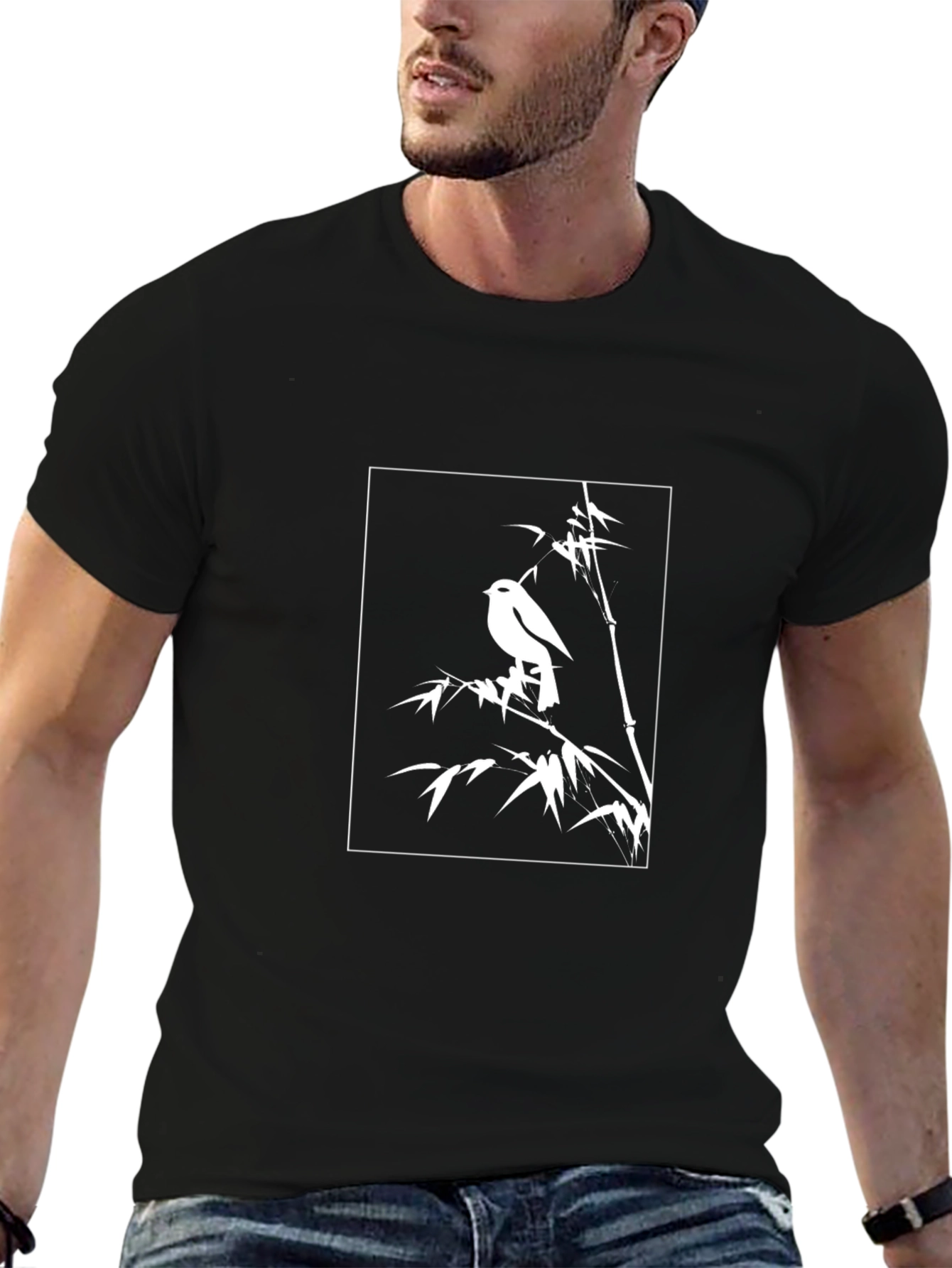 Zen Bird Bamboo T-Shirt - Stylish Graphic Tee