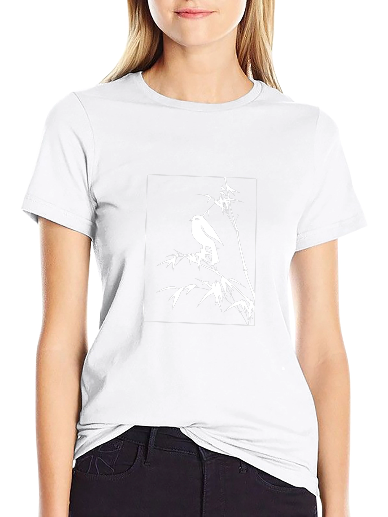Zen Bird Bamboo T-Shirt - Stylish Graphic Tee