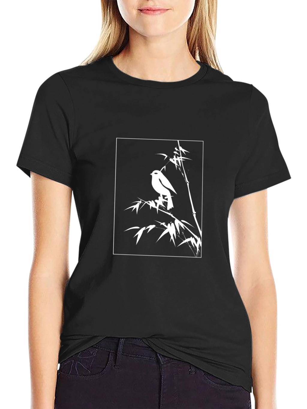 Zen Bird Bamboo T-Shirt - Stylish Graphic Tee