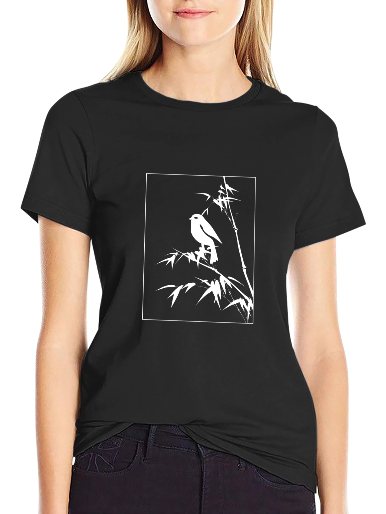 Zen Bird Bamboo T-Shirt - Stylish Graphic Tee