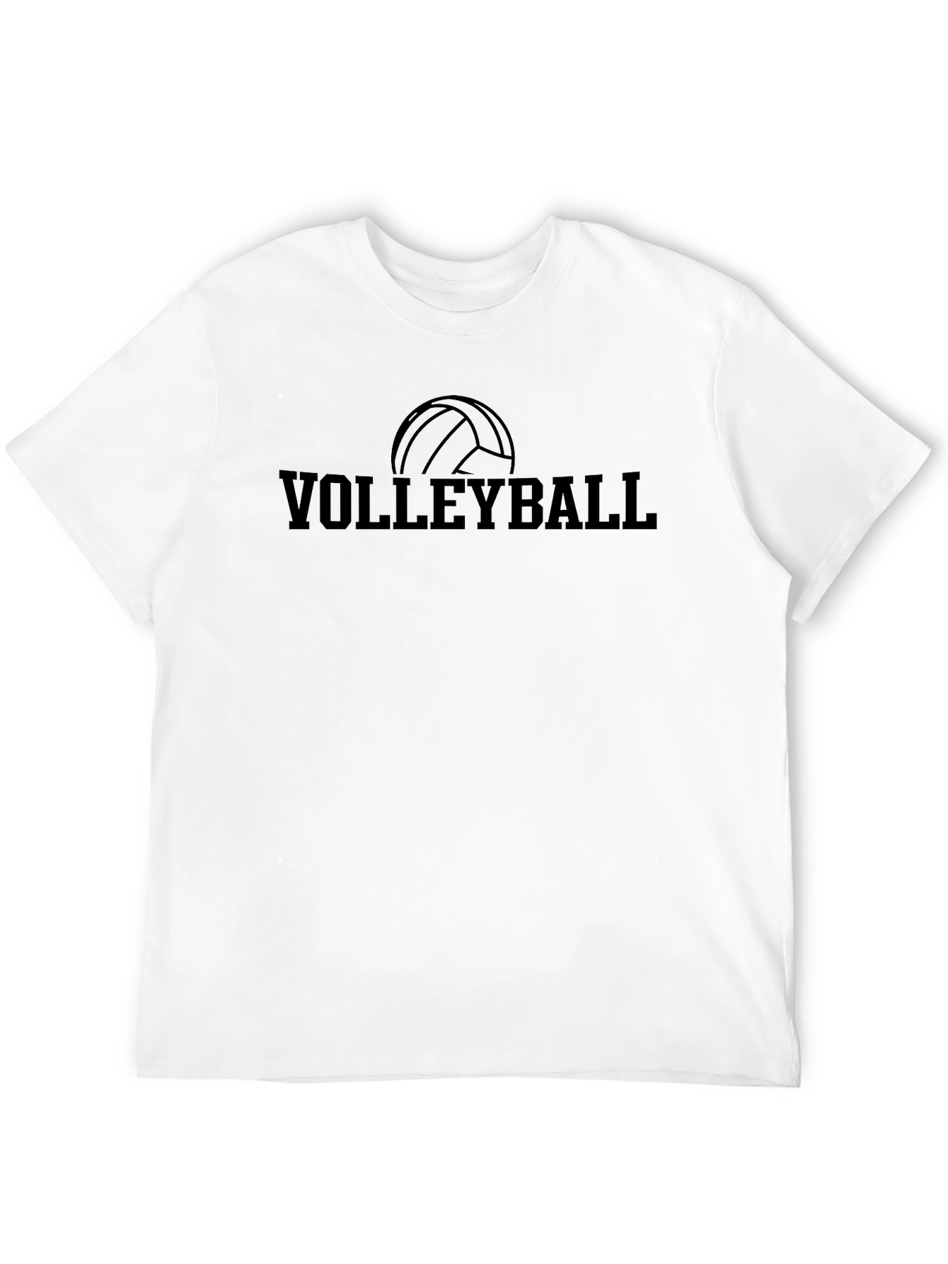 Volleyball Graphic Tee - Sporty Black T-Shirt