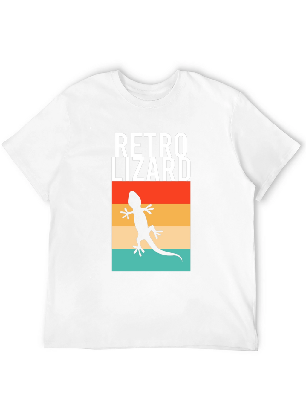 Retro Lizard Graphic Tee - Black Cotton T-Shirt