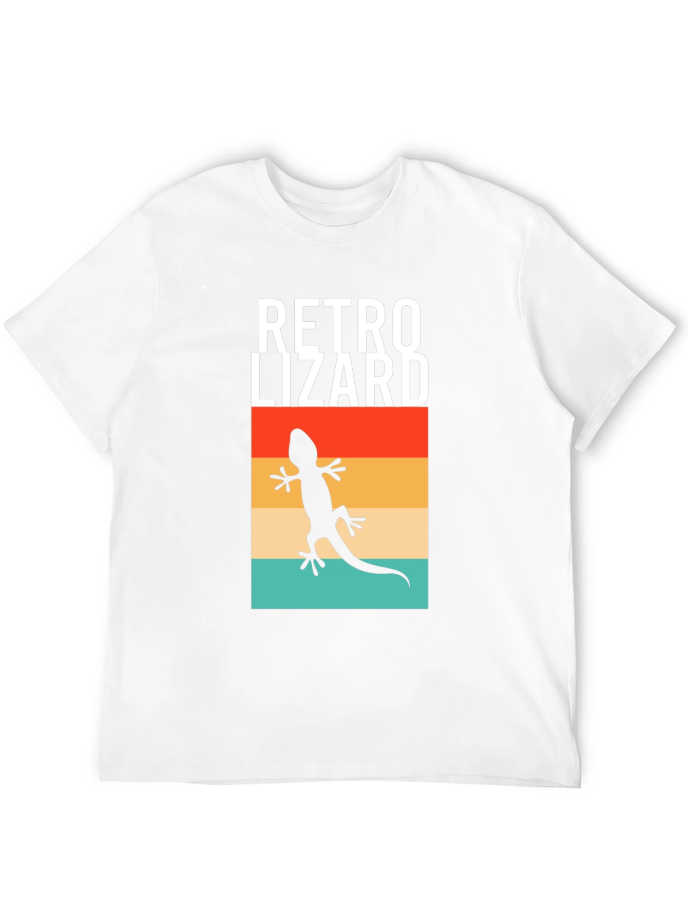 Retro Lizard Graphic Tee - Black Cotton T-Shirt