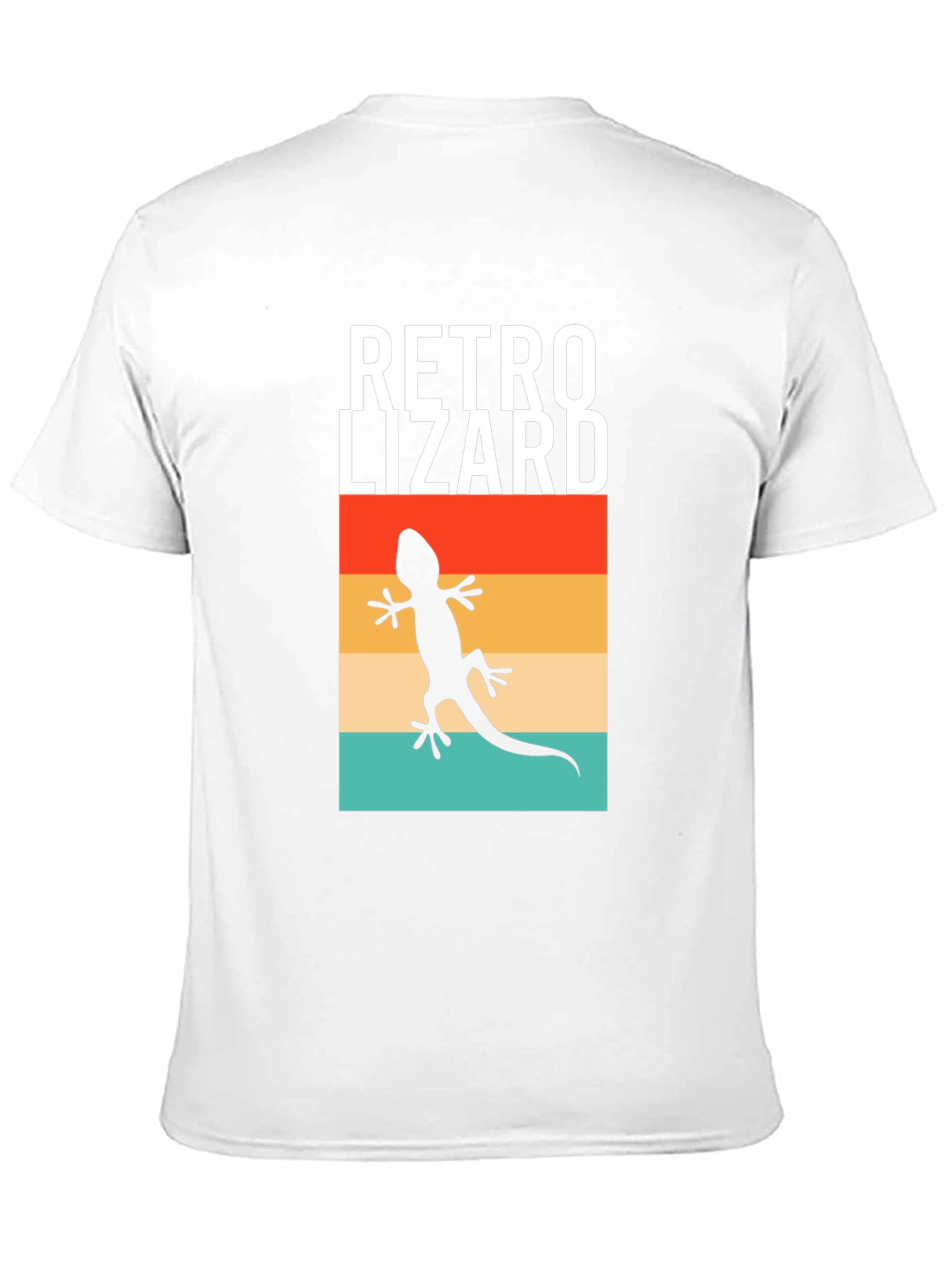 Retro Lizard Graphic Tee - Black Cotton T-Shirt