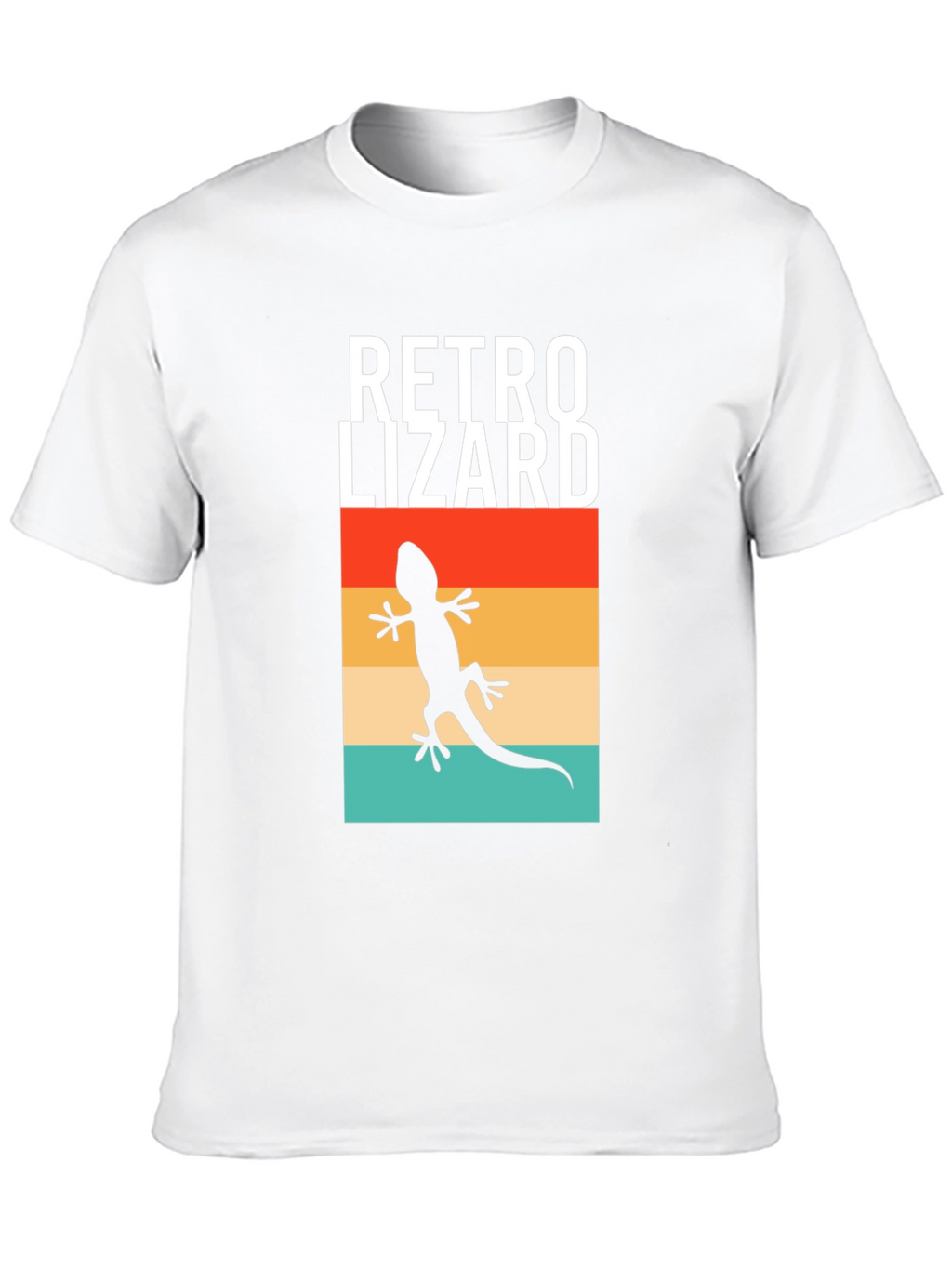 Retro Lizard Graphic Tee - Black Cotton T-Shirt